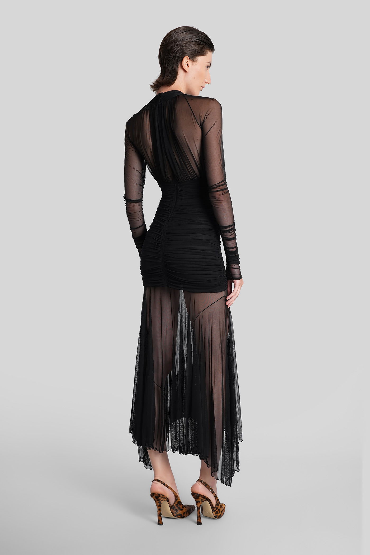 Blumarine Long Dress In Black
