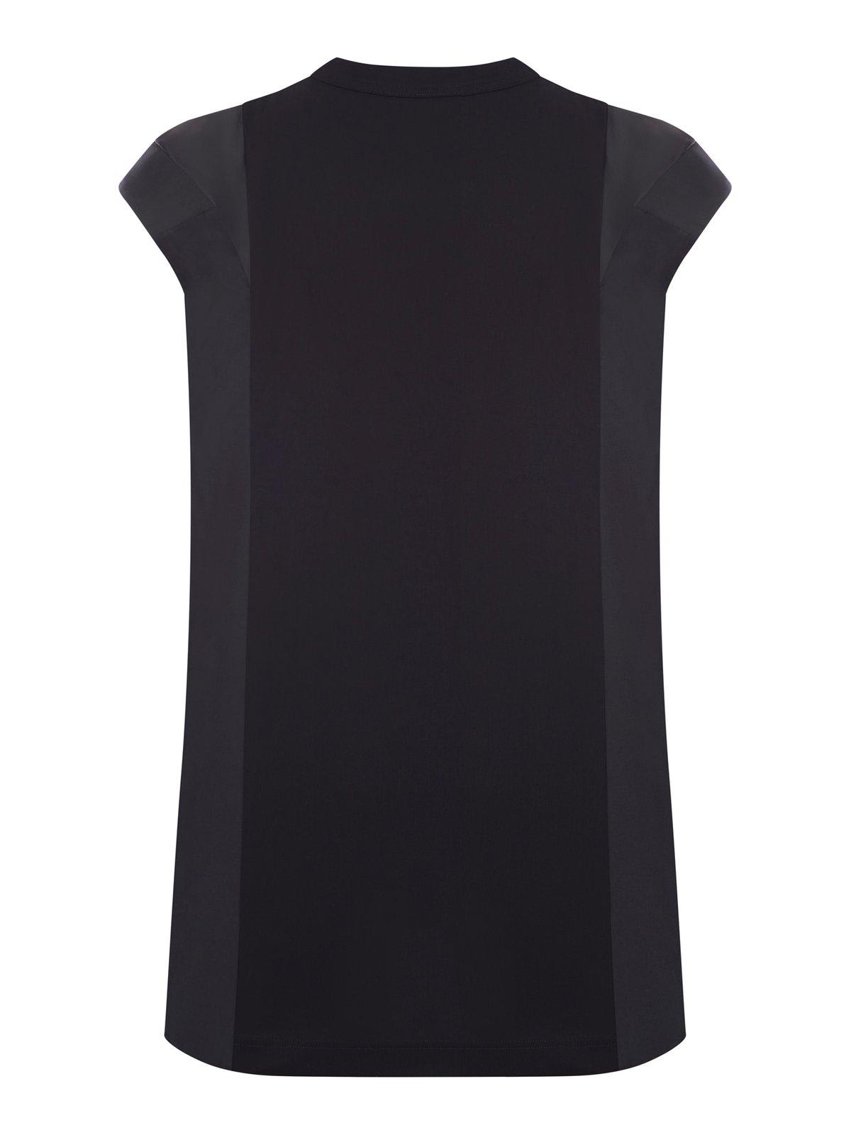 Sacai Jersey Mini Dress With Nylon Inserts