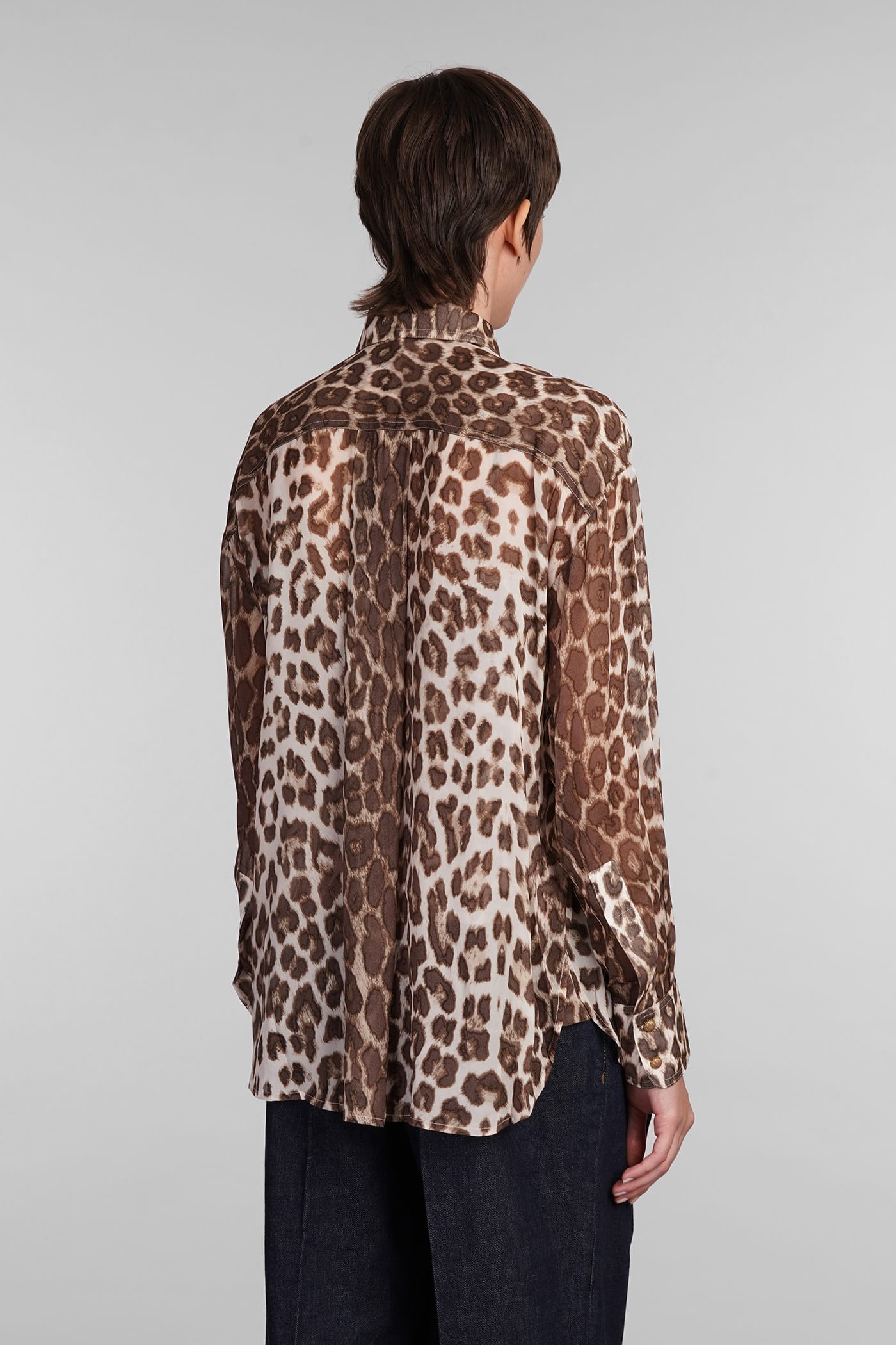 Shop Zimmermann Shirt In Animalier Viscose