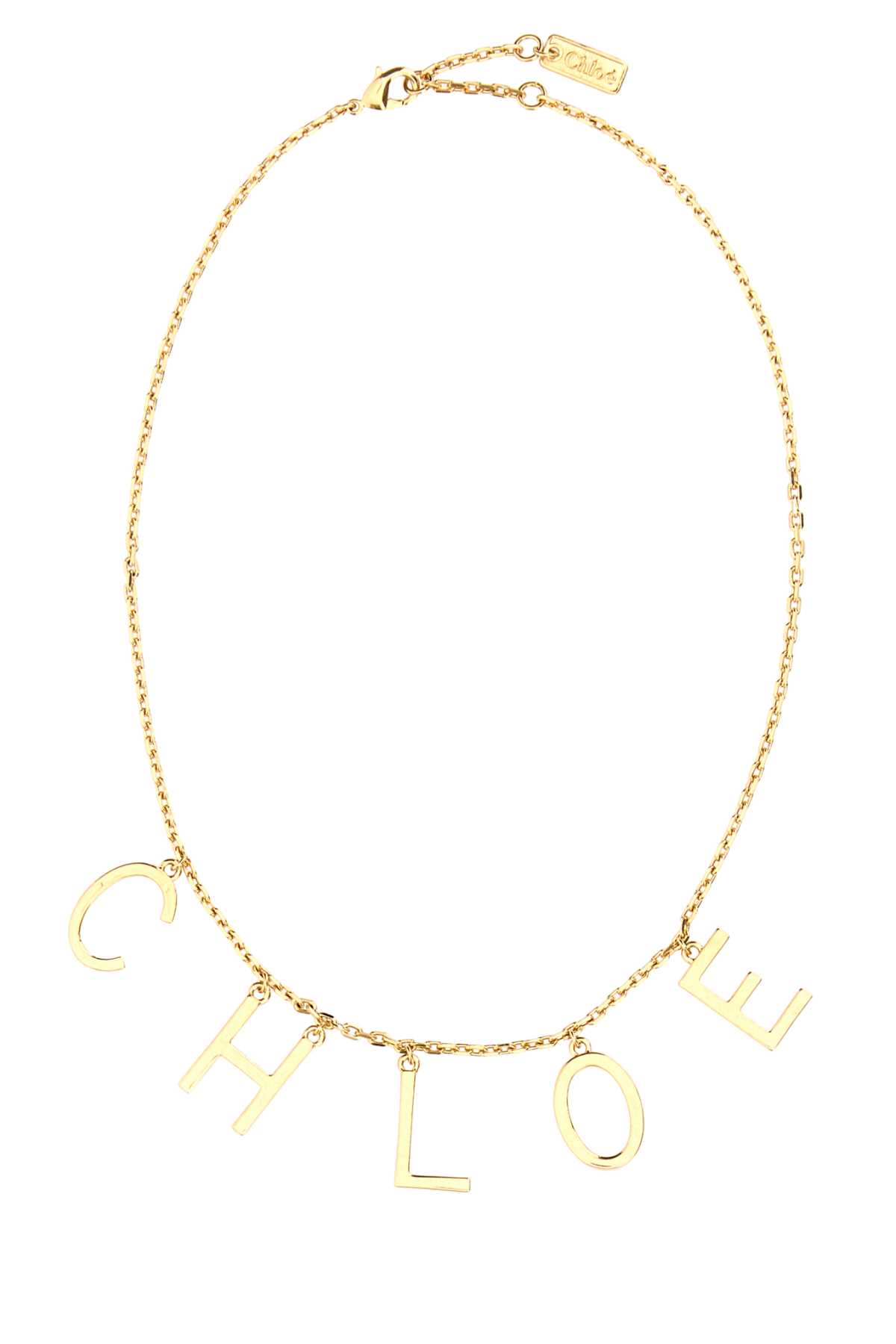 Chloé Gold Metal Chloã© Letters Necklace