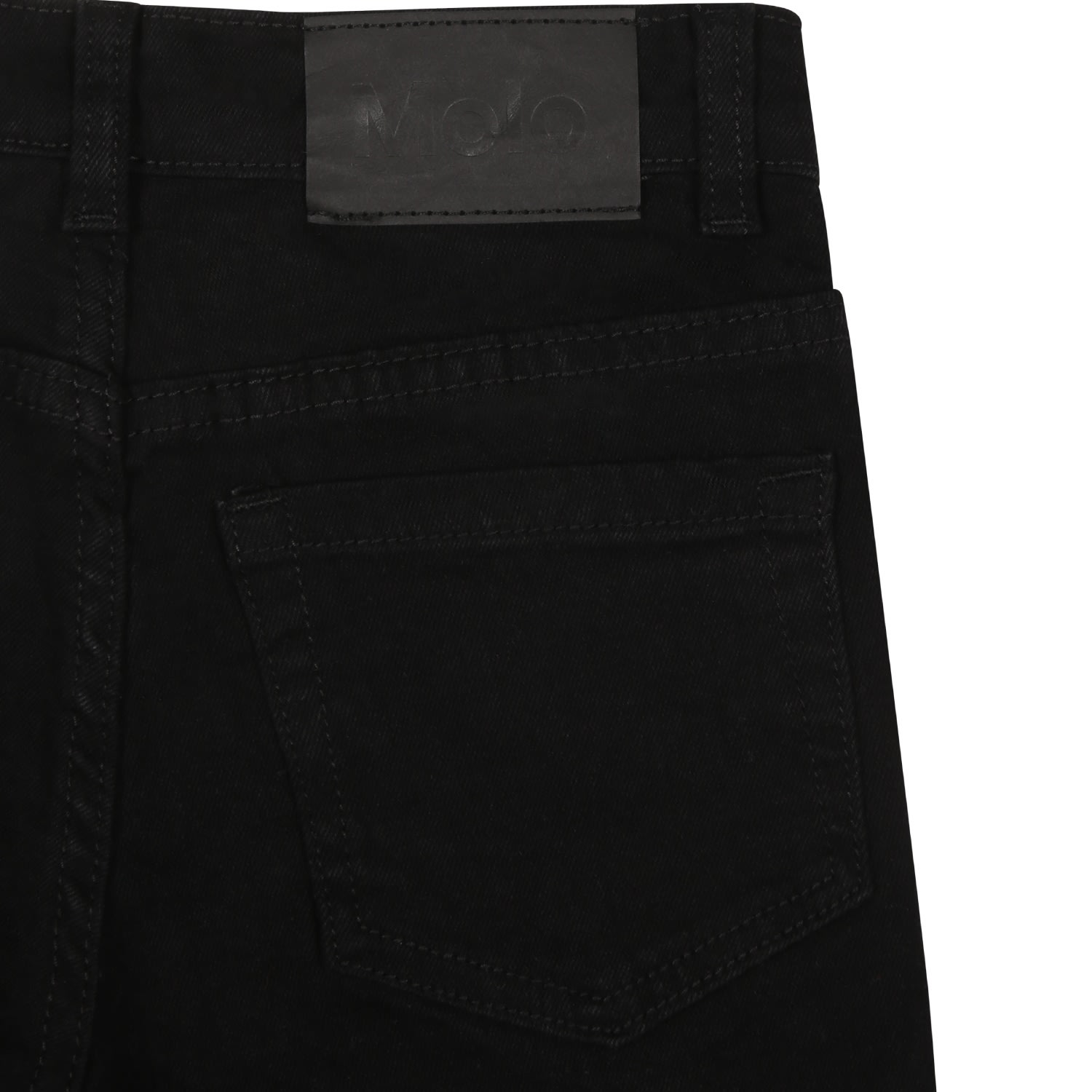 Shop Molo Black Jeans For Boy With Logo