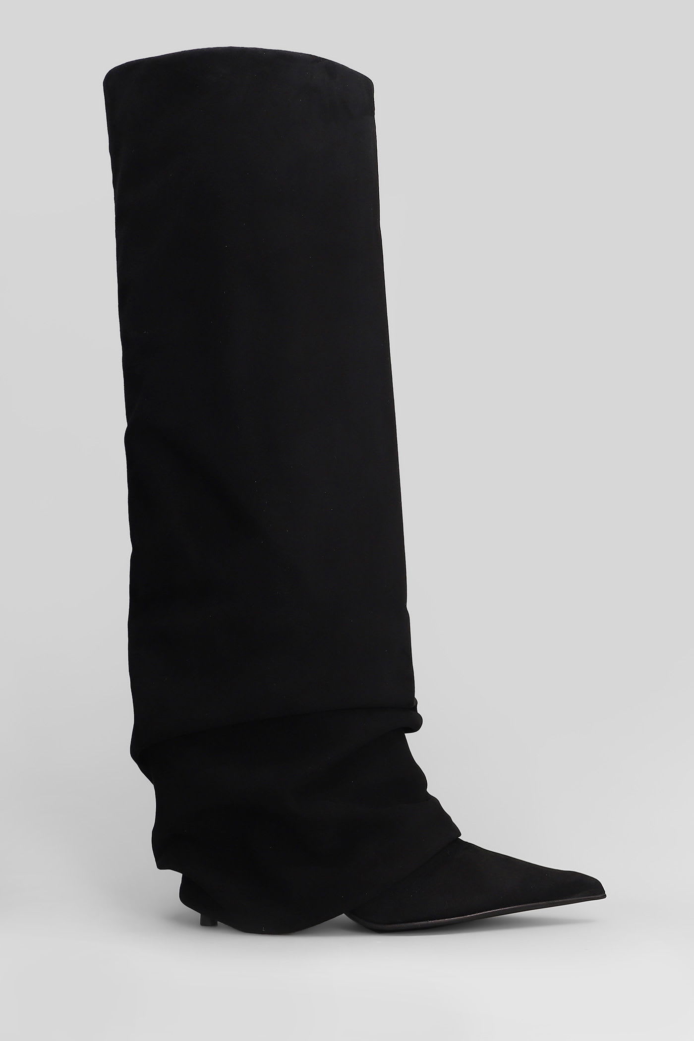 Le Silla Andy High Heels Boots In Black Suede In Black