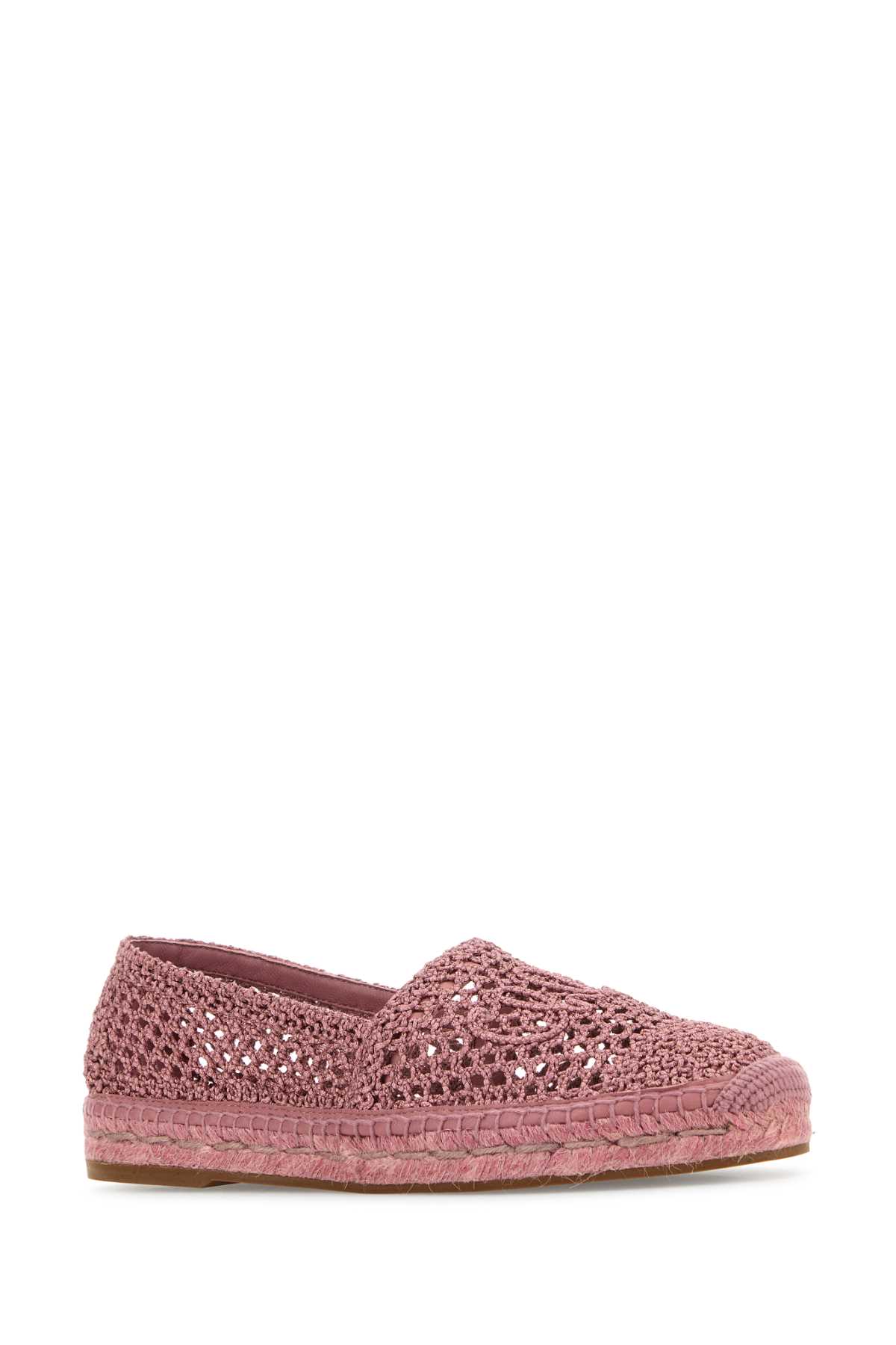 Chloé Antiqued Pink Crochet Isla Espadrilles In Pink