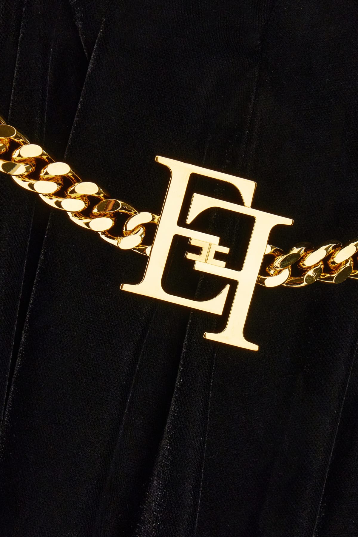 Elisabetta Franchi Velvet Dress With Deep V Neckline And Hood In 110
