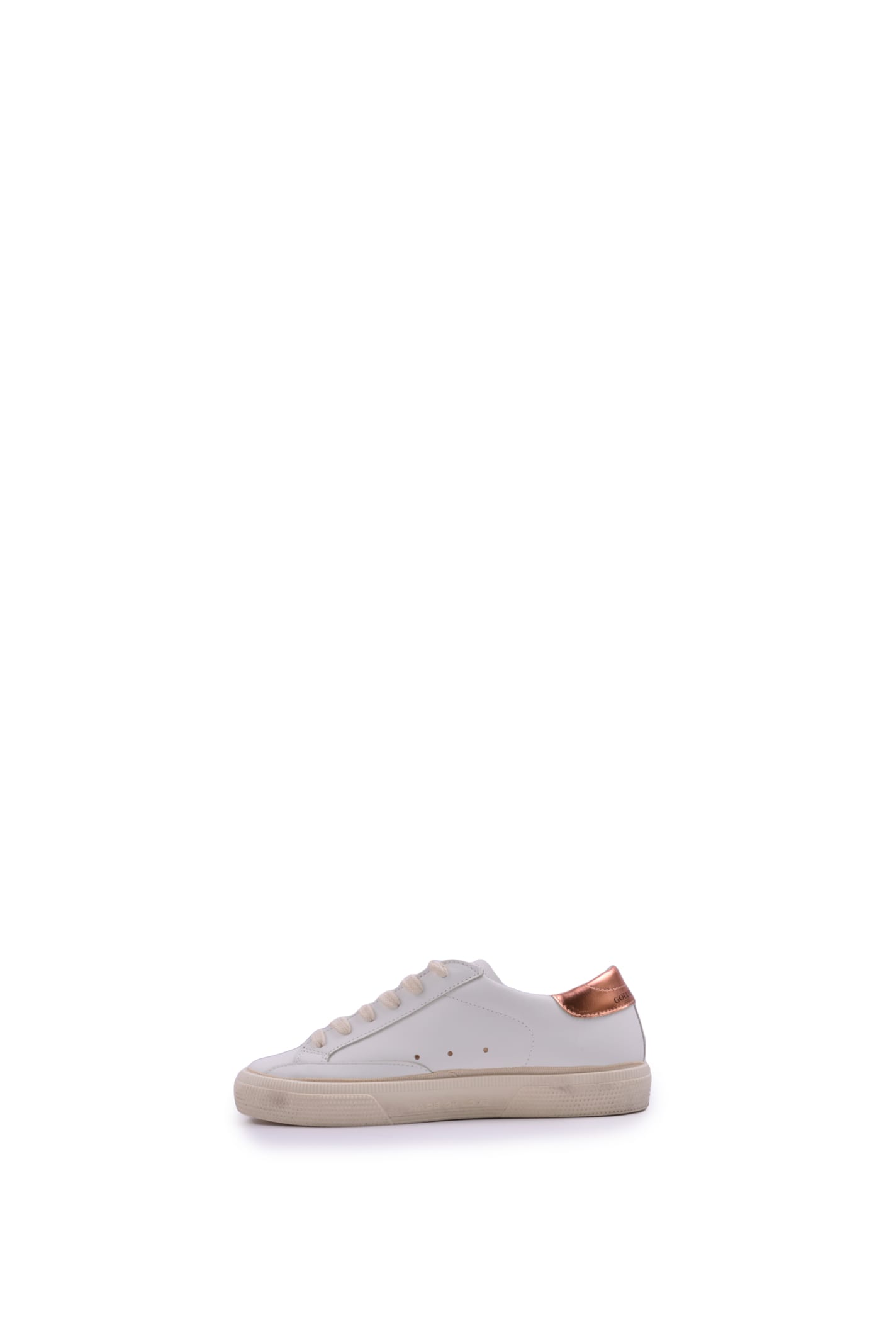 Shop Golden Goose Leather Sneakers In White