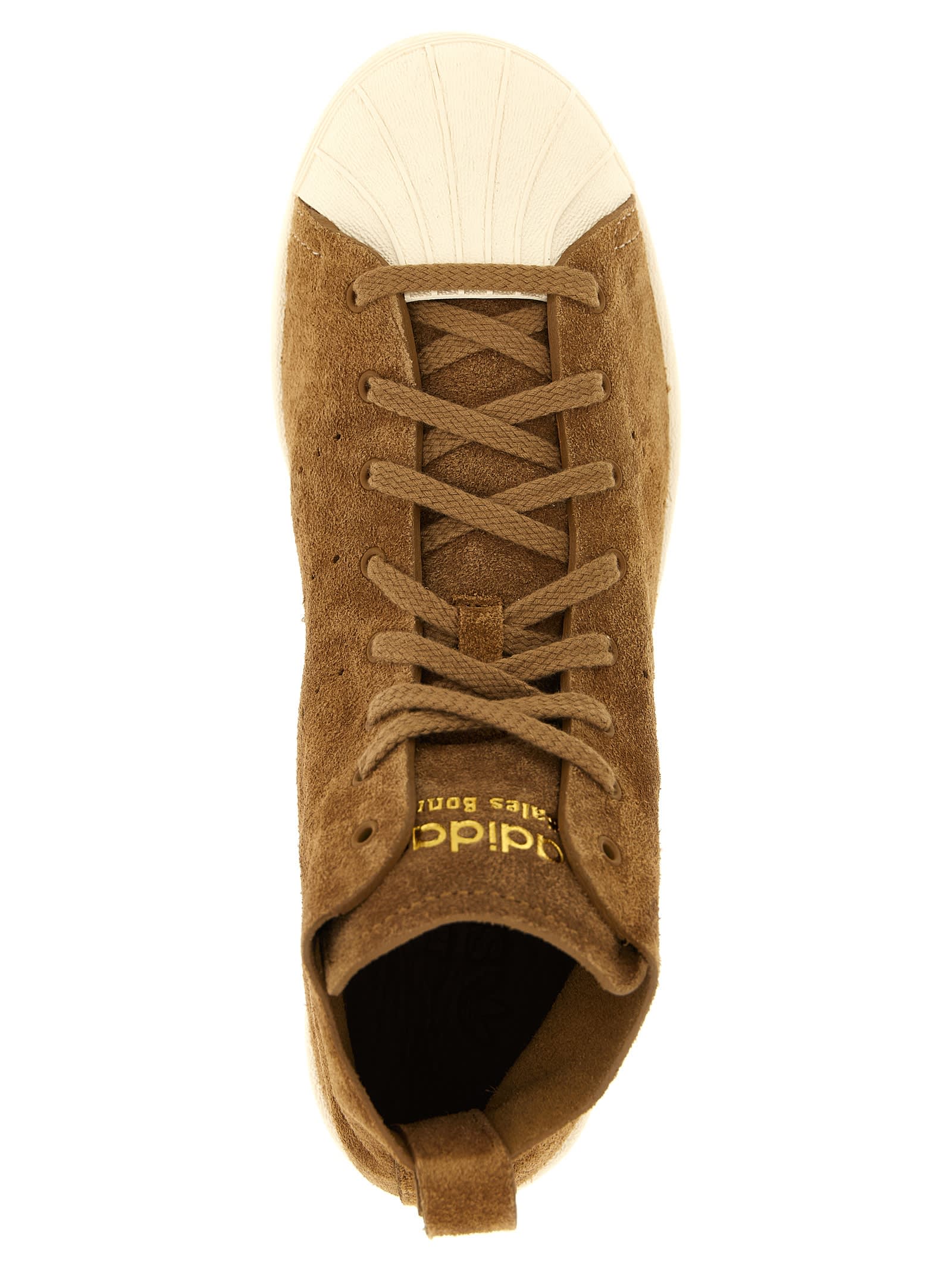 Adidas Originals Suede High-top Sneakers In Sand