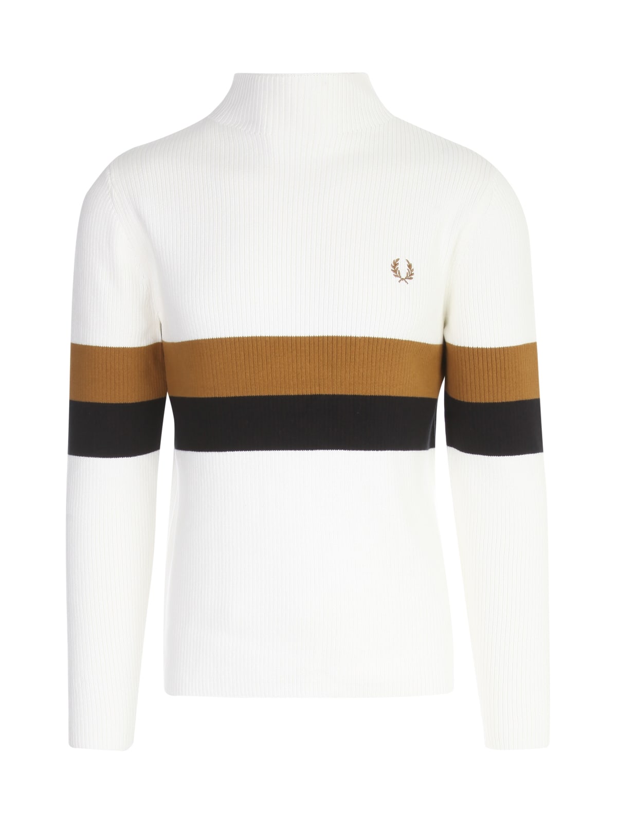 Fred Perry Fp Ribbed Funnel Neck Jumper