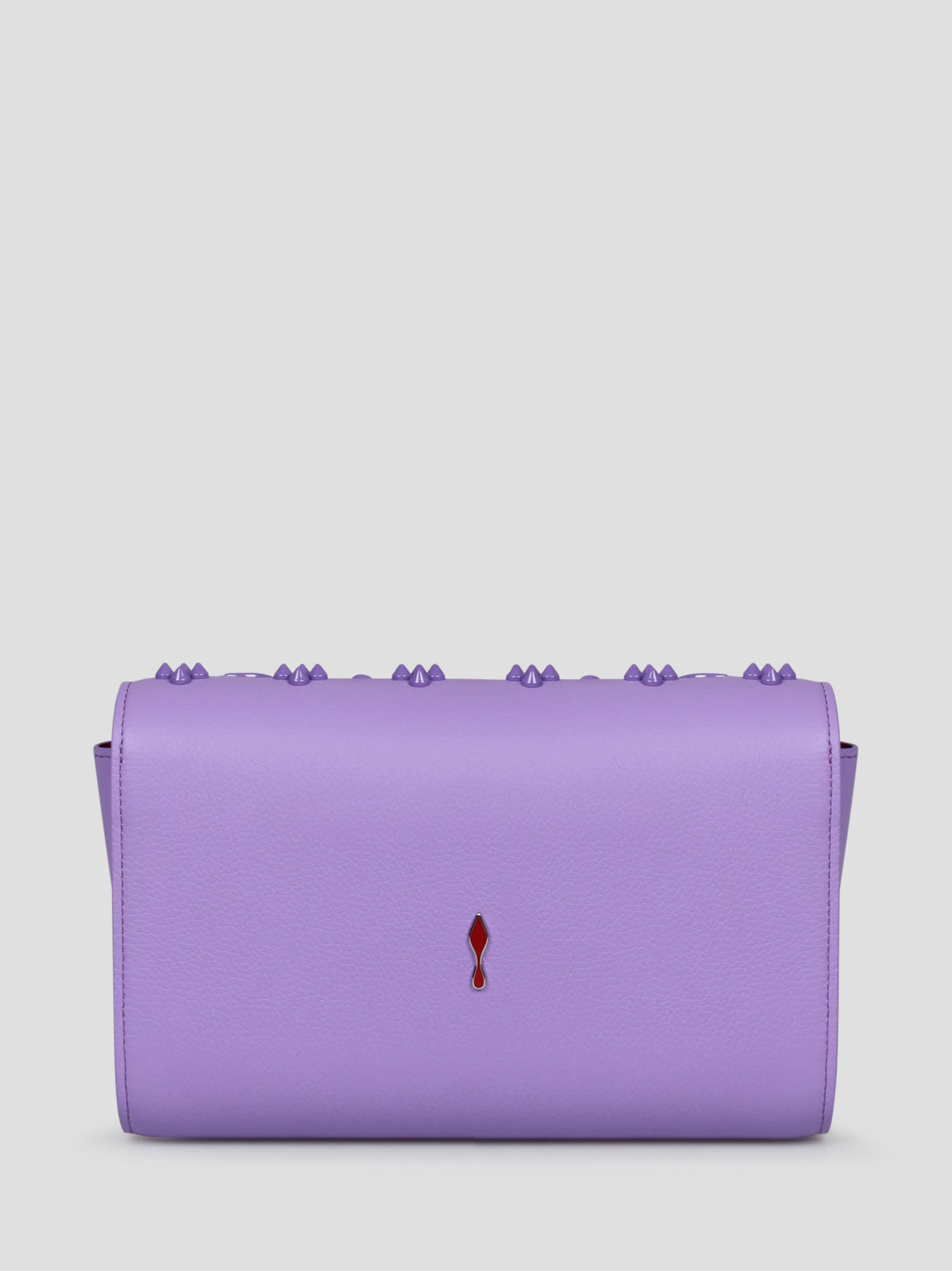 Shop Christian Louboutin Paloma Clutch In Pink & Purple