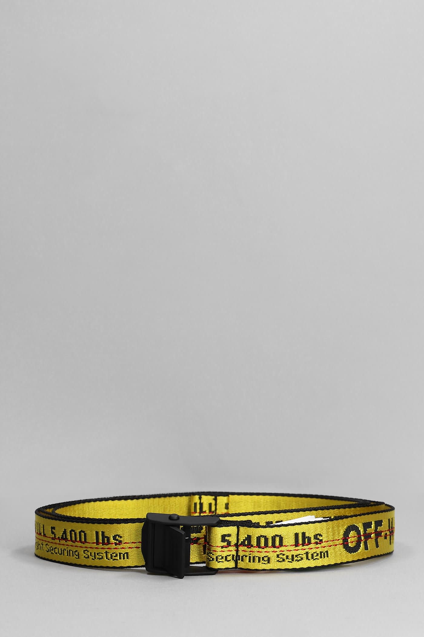 Off-White Belts In Yellow Synthetic Fibers