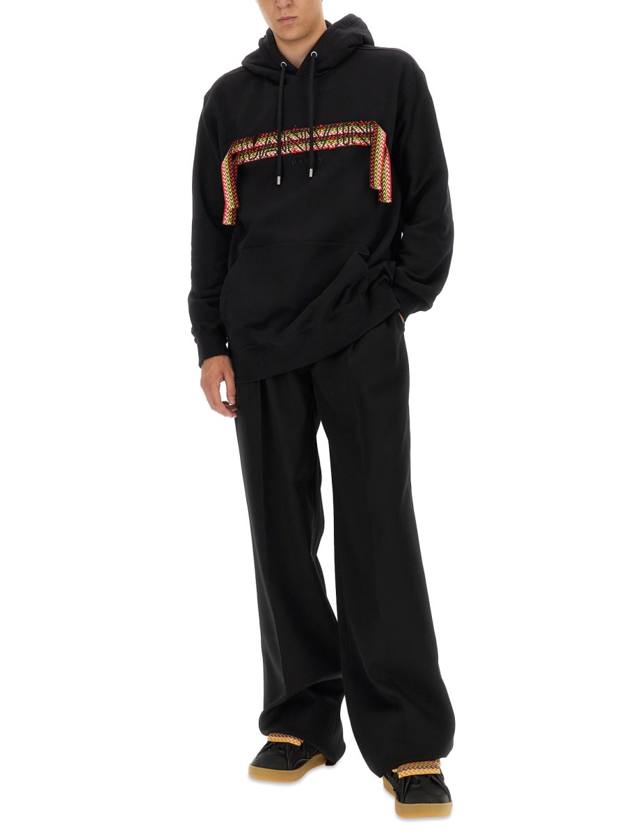 Shop Lanvin Sweatshirt With Logo In Black