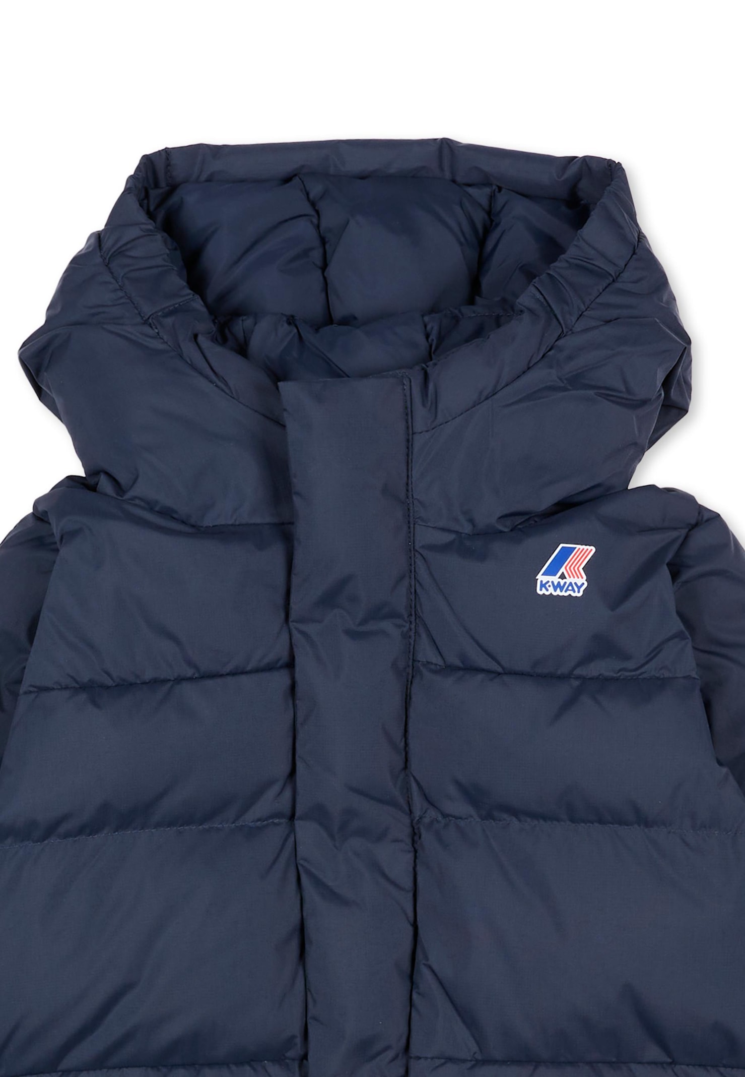 K-way Blue Down Jacket For Babykids In Blue