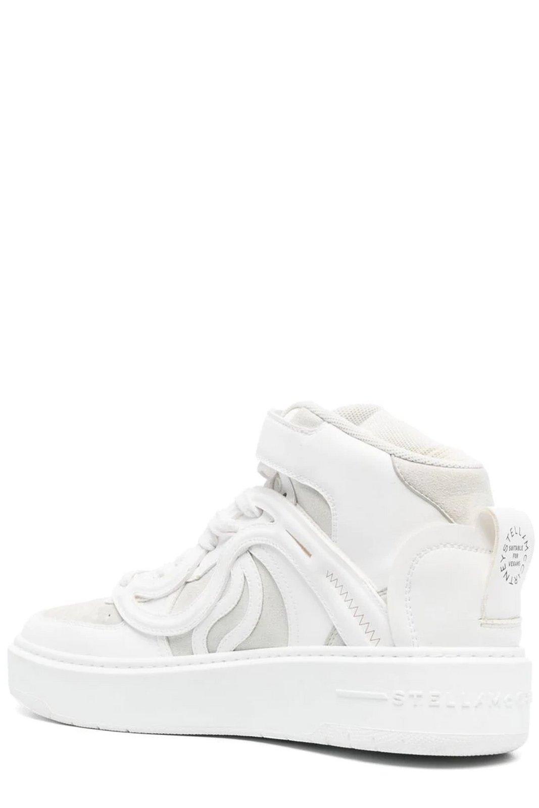 Shop Stella Mccartney S-wave 2 Mid-top Sneakers In White