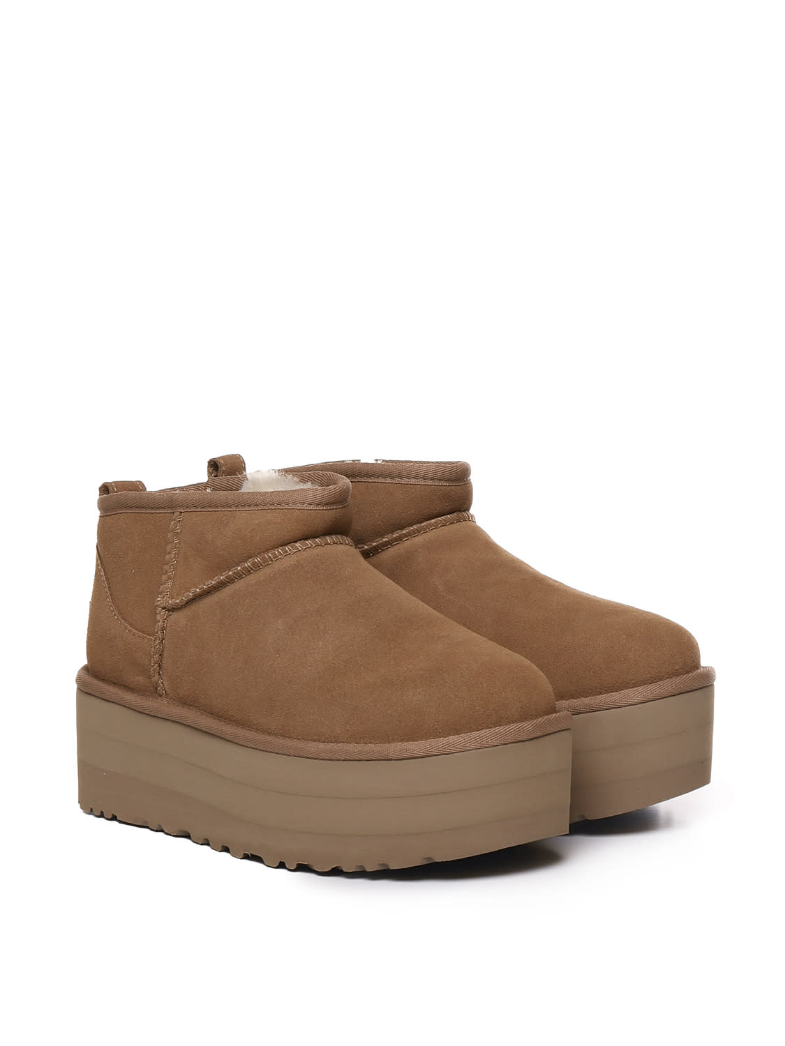 Ugg Women Classic Ultra Mini Platform Boot In Chestnut In Brown