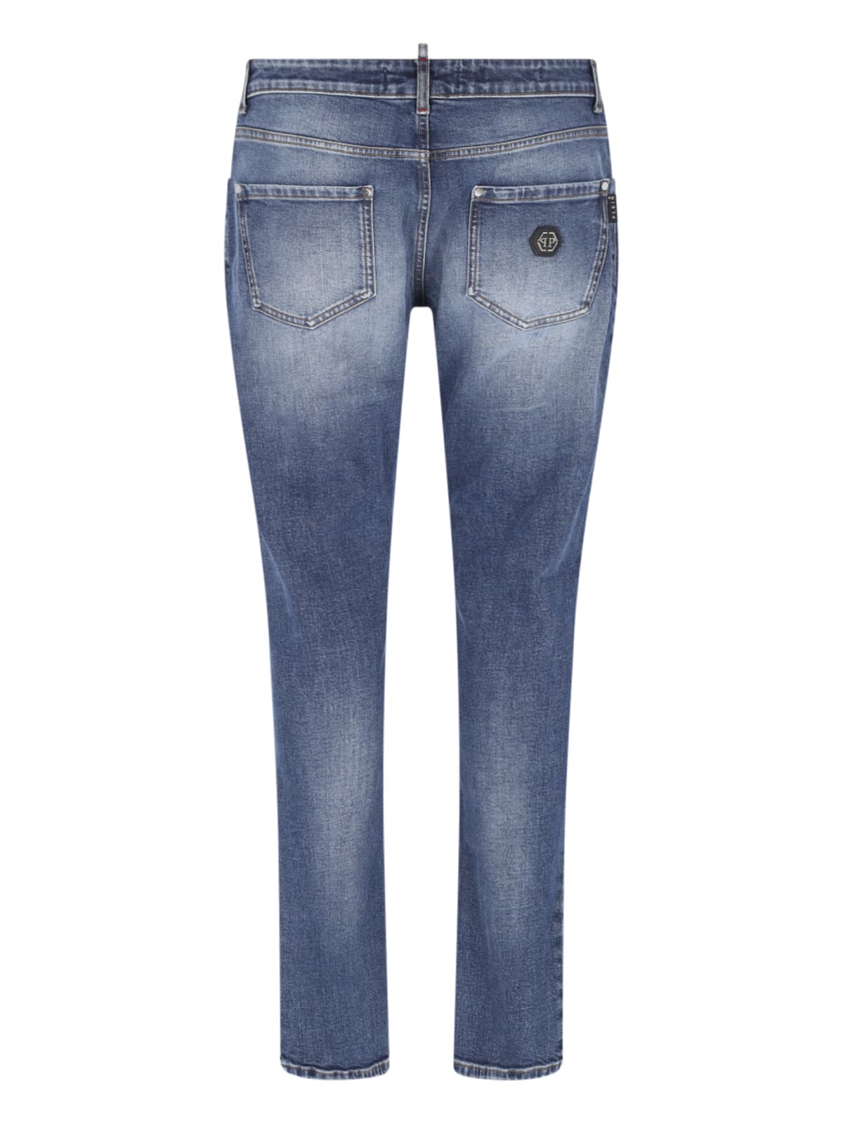 Shop Philipp Plein Straight Jeans In Blue