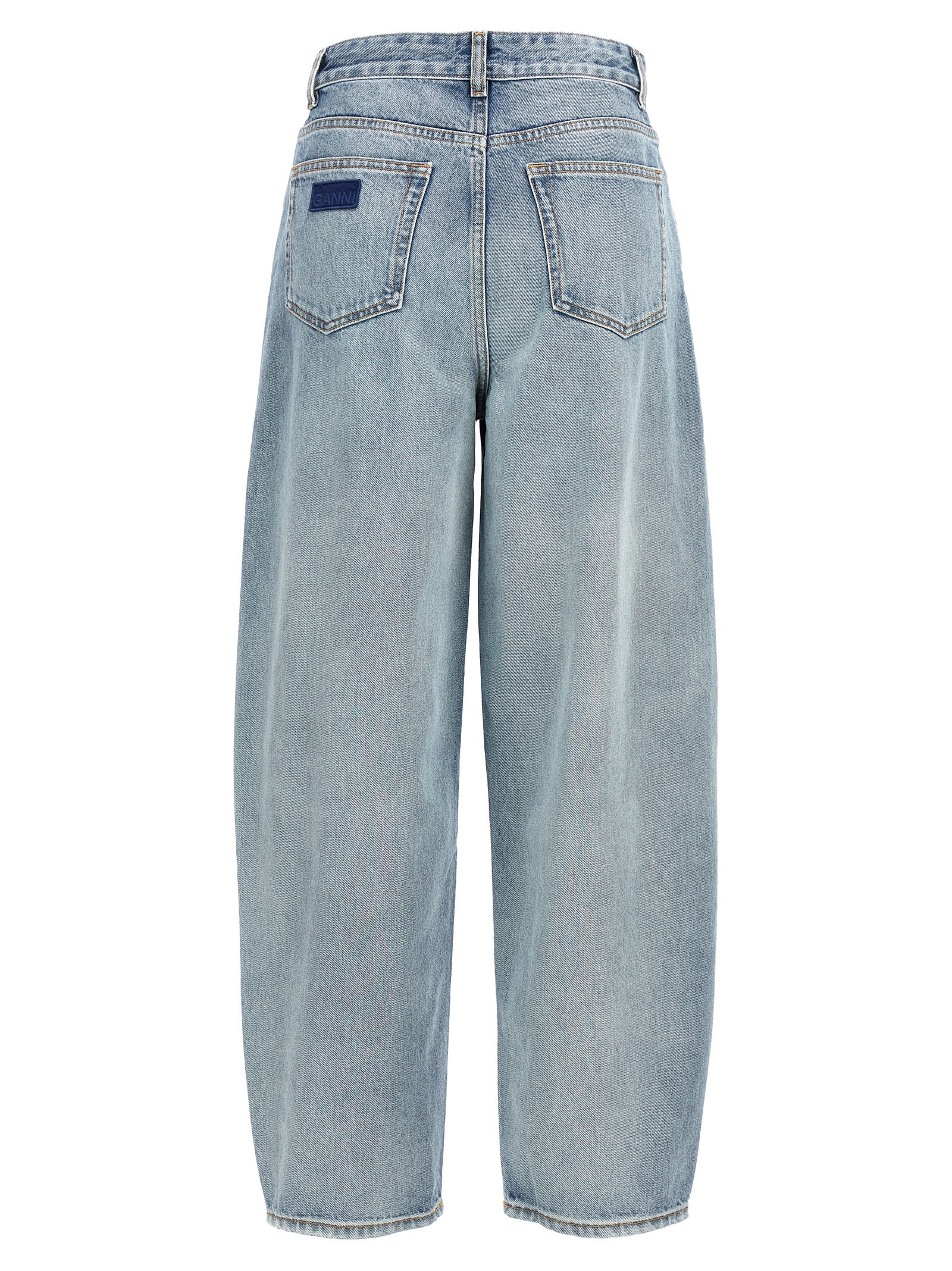 Shop Ganni Carrot Jeans In Clear Blue