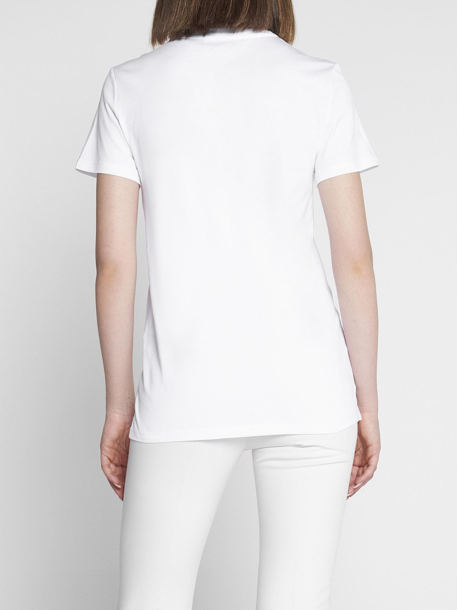 Max Mara Short Sleeve Crew Neck Top In Multi