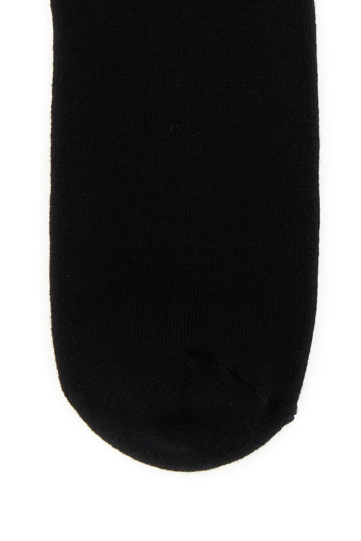 Shop Palm Angels Black Stretch Cotton Blend Socks In Black White
