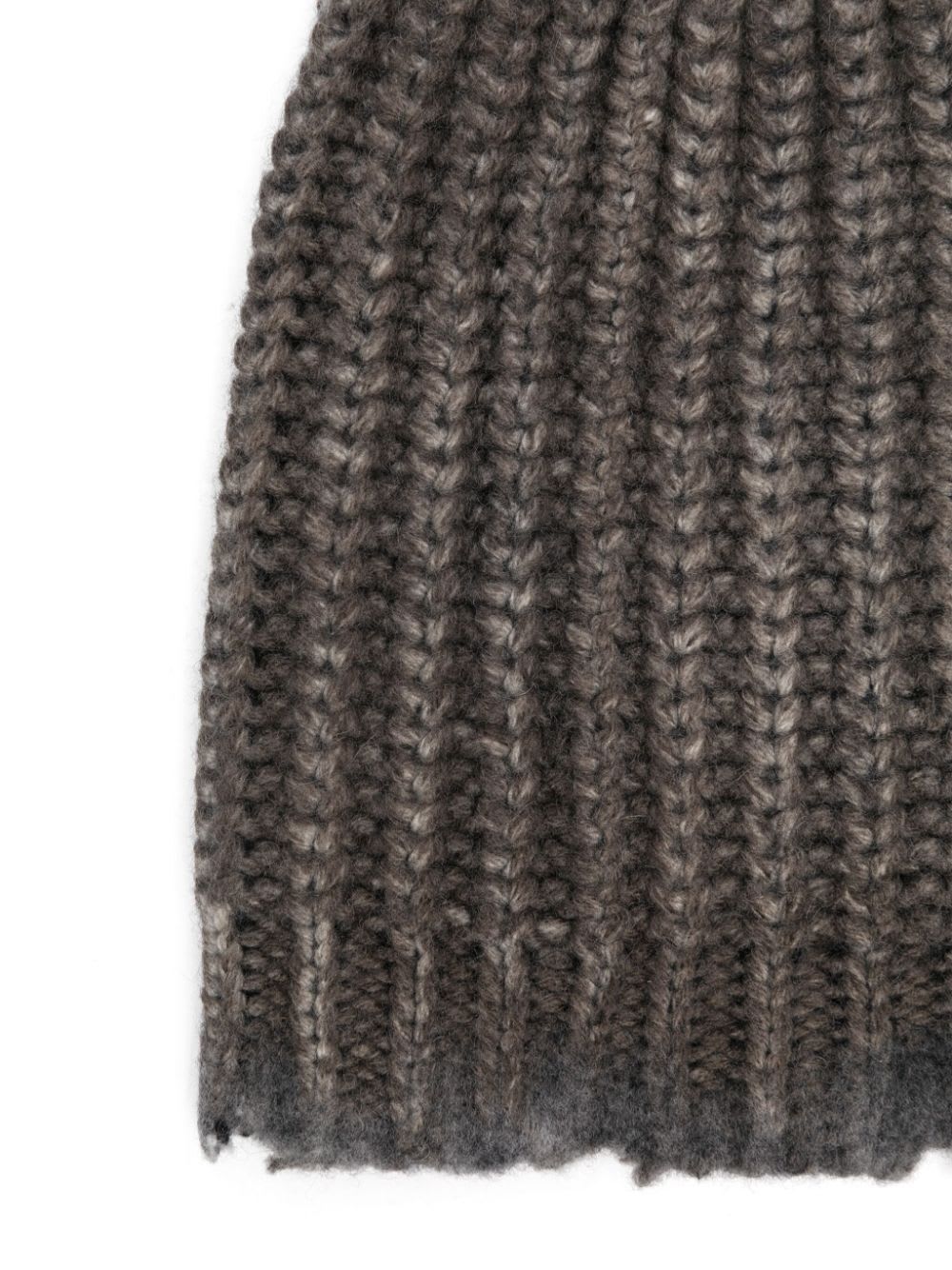 Shop Avant Toi Corn Cob Stitch Hat With Destroyed Effect In Taupe