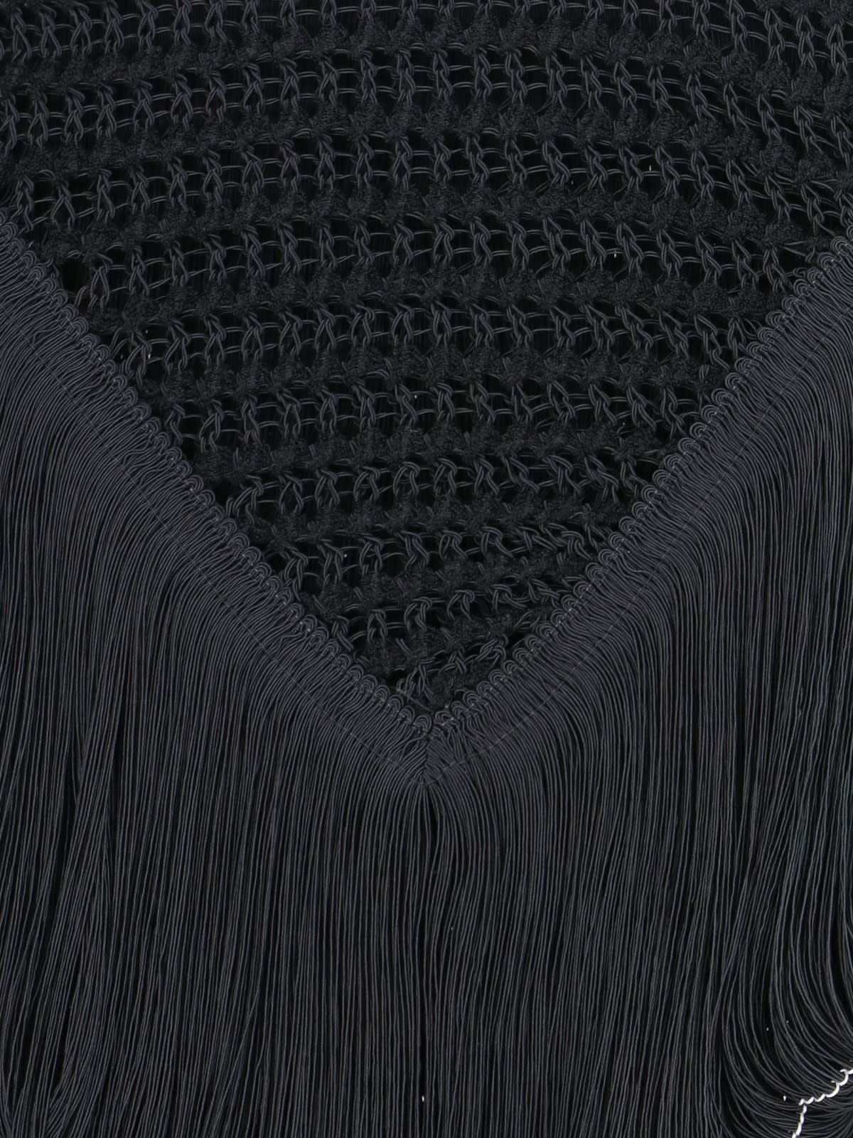 Shop Alaïa Fringed Top In Black