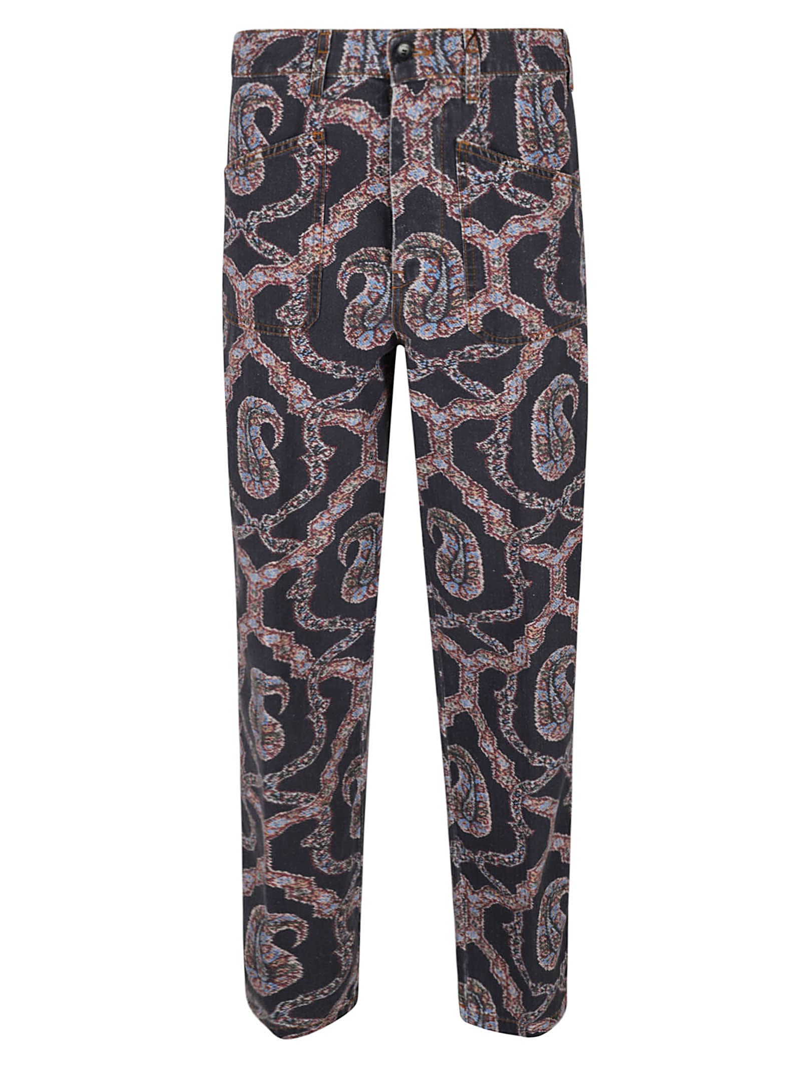 Etro Printed Straight Trousers