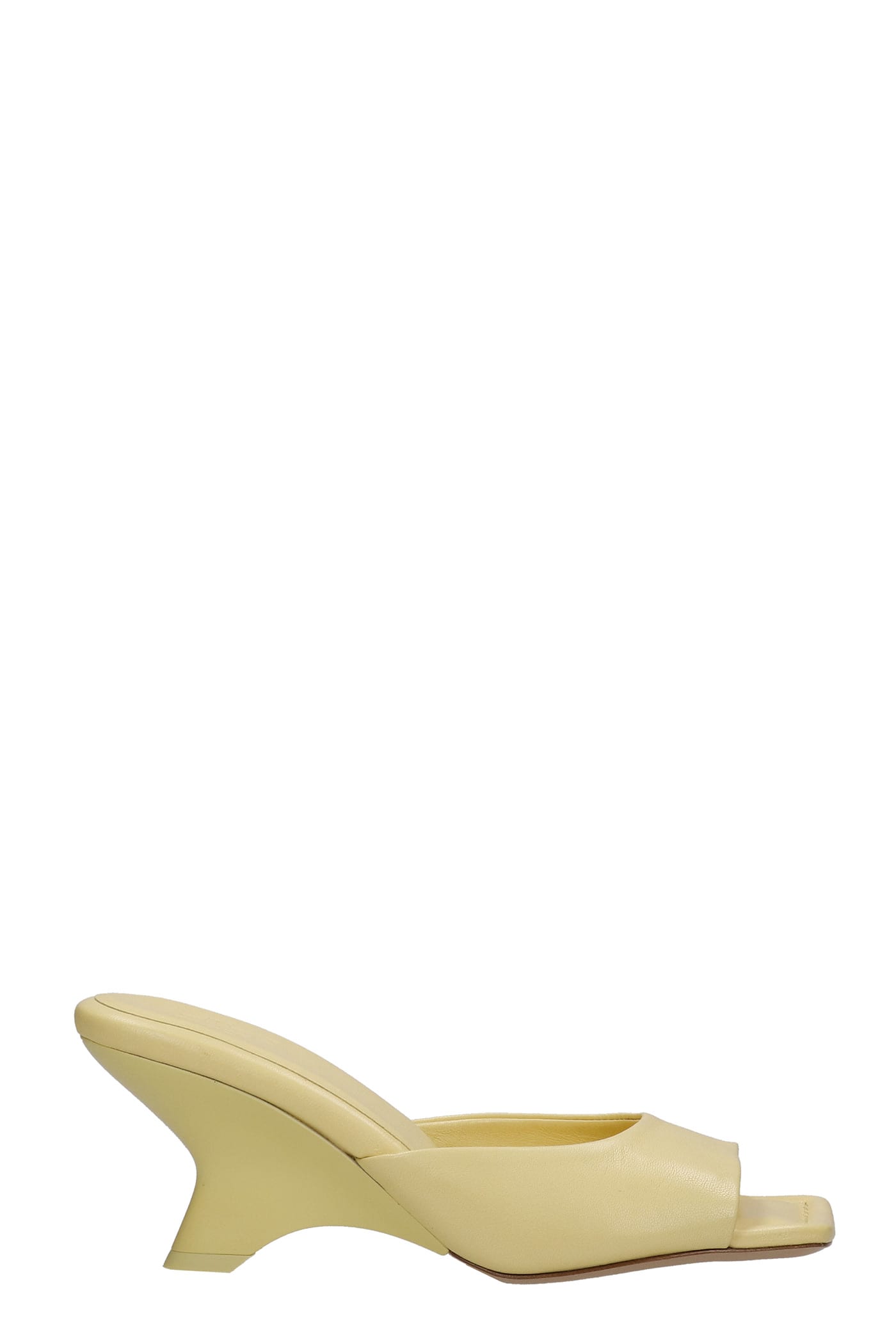 GIA BORGHINI Gia 7 Sandals In Yellow Leather
