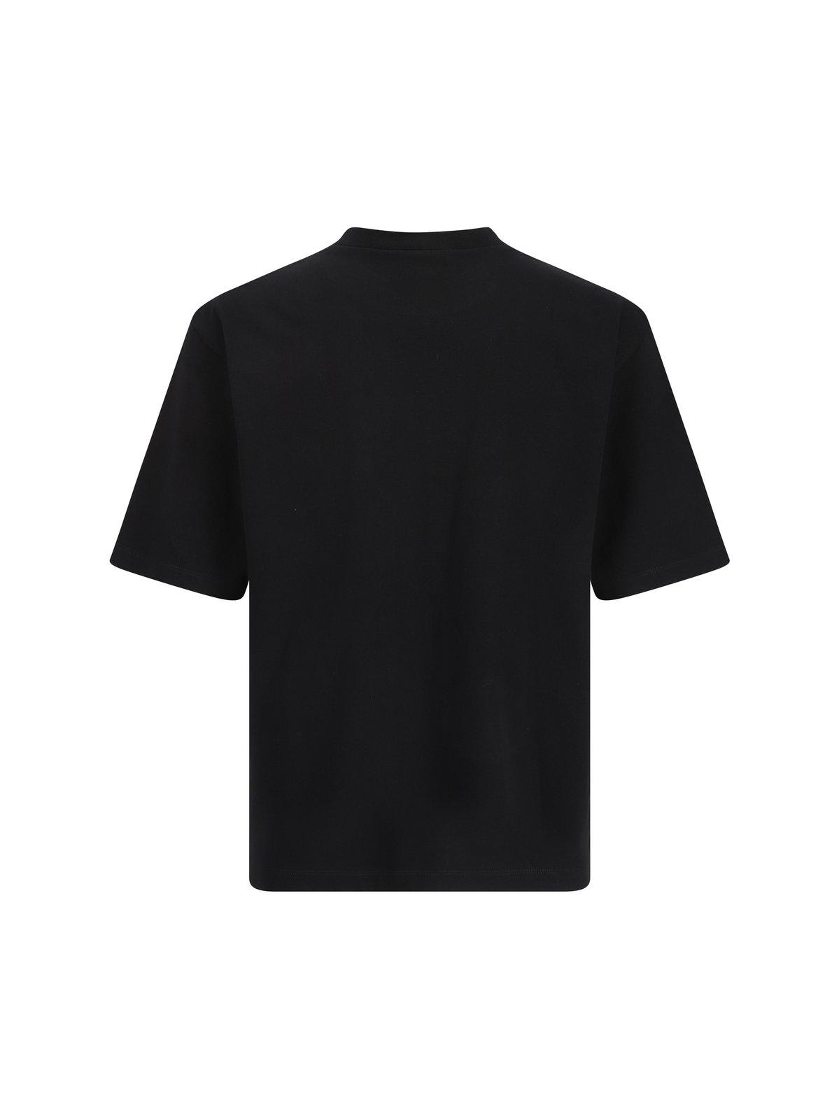 Shop Dsquared2 Logo-printed Crewneck T-shirt In Black