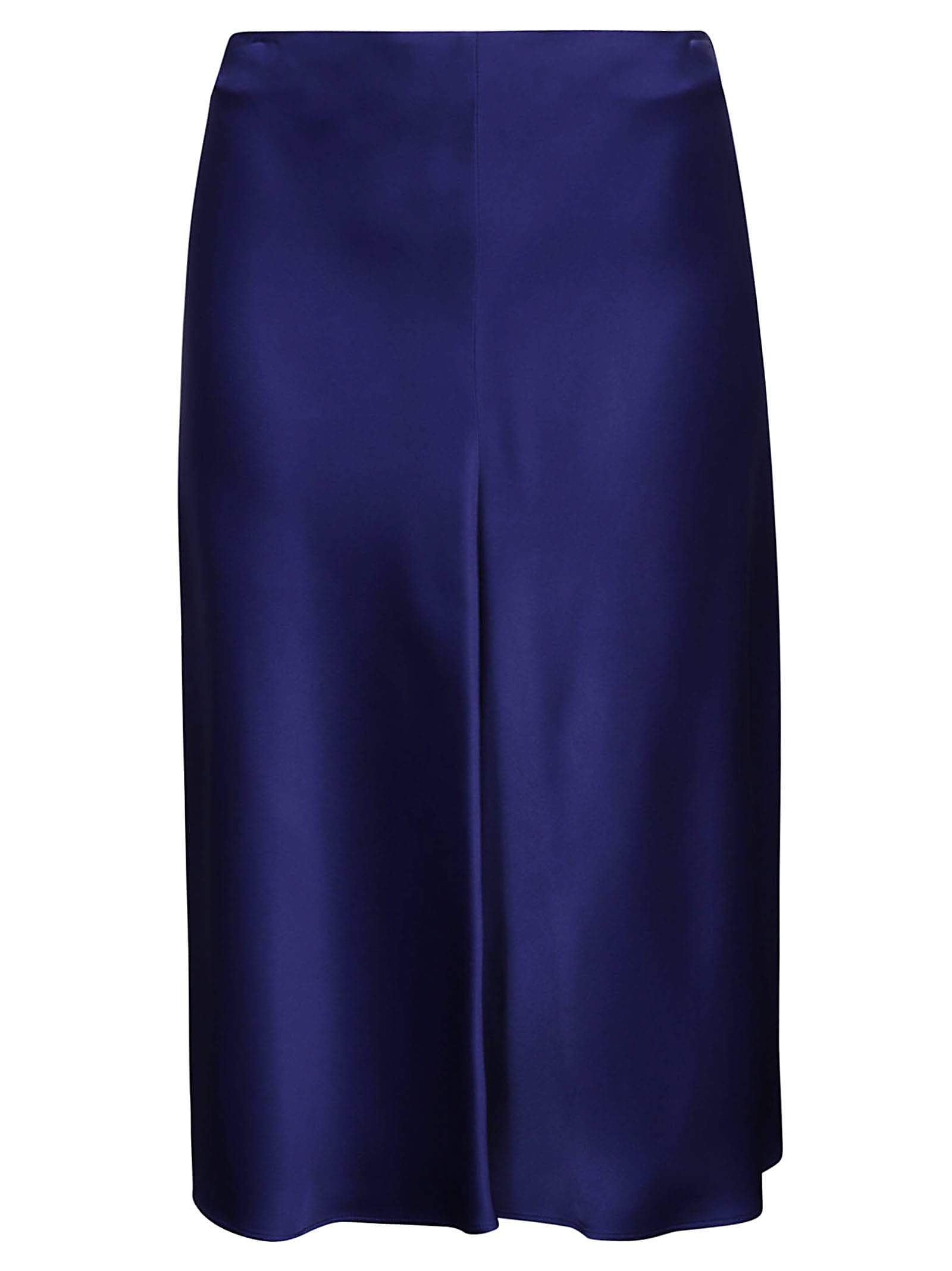 Stella Mccartney Flared High-waist Satin Midi Skirt In Violet
