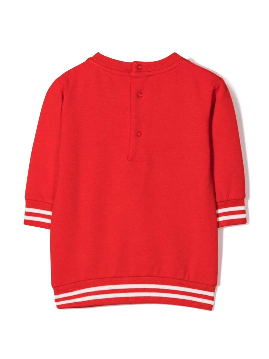 Moschino Abito In Cotone Con Teddy In Red