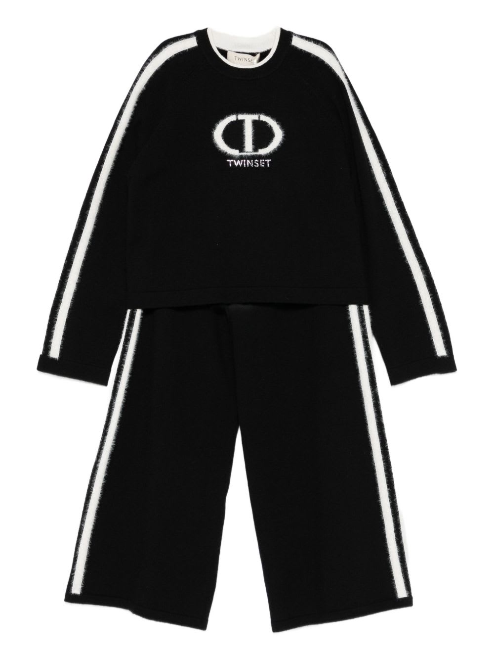 Twinset Kids Tracksuit With Logo In Black