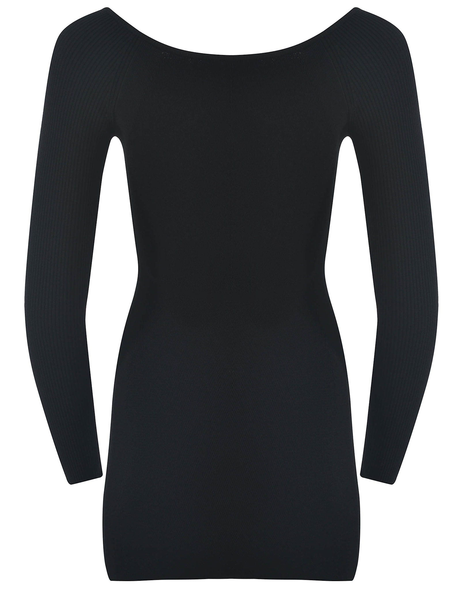 Shop Diesel Dress  M-vera Made Of Ribbed Knit In Black