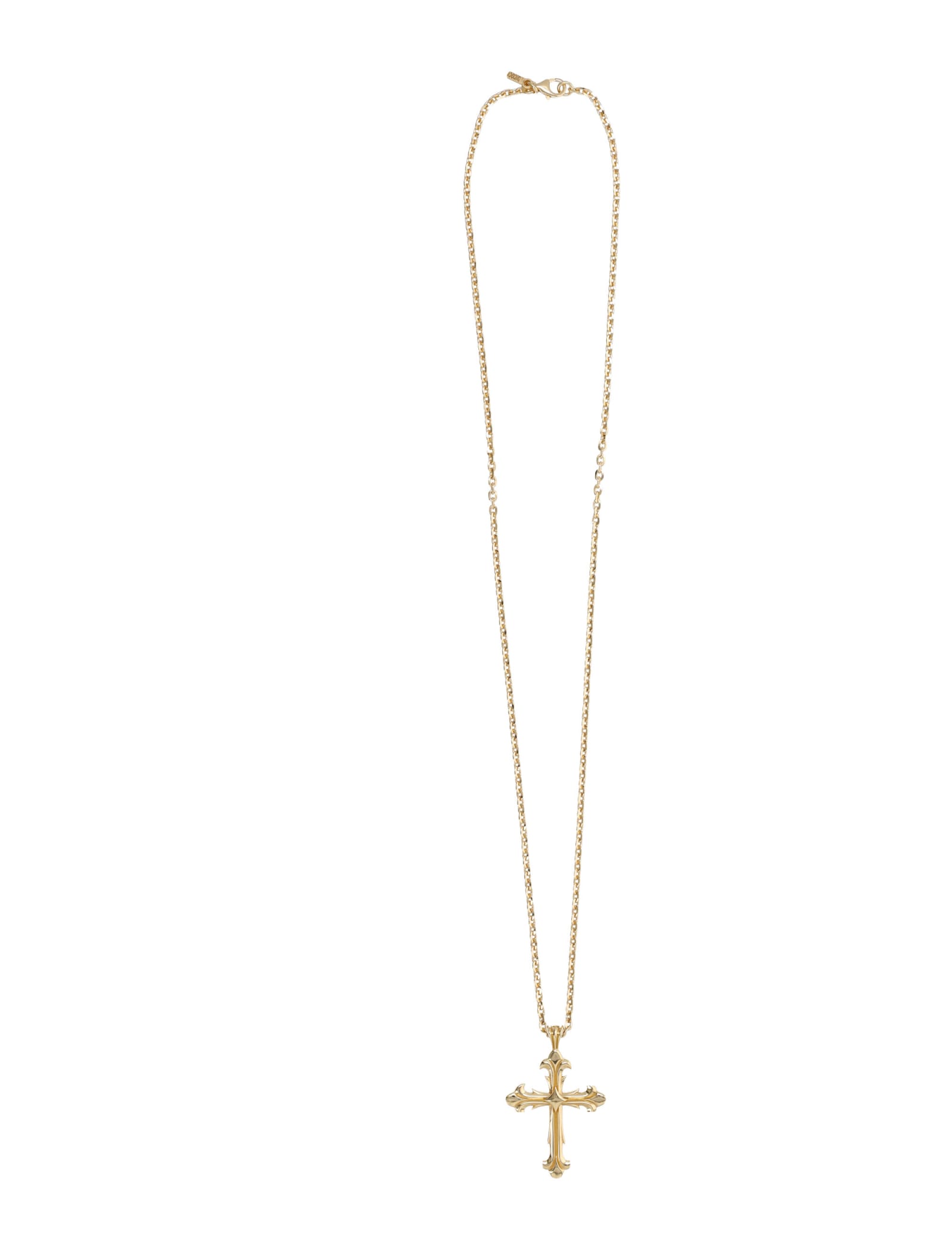 Shop Emanuele Bicocchi Large Cross Necklace Gold