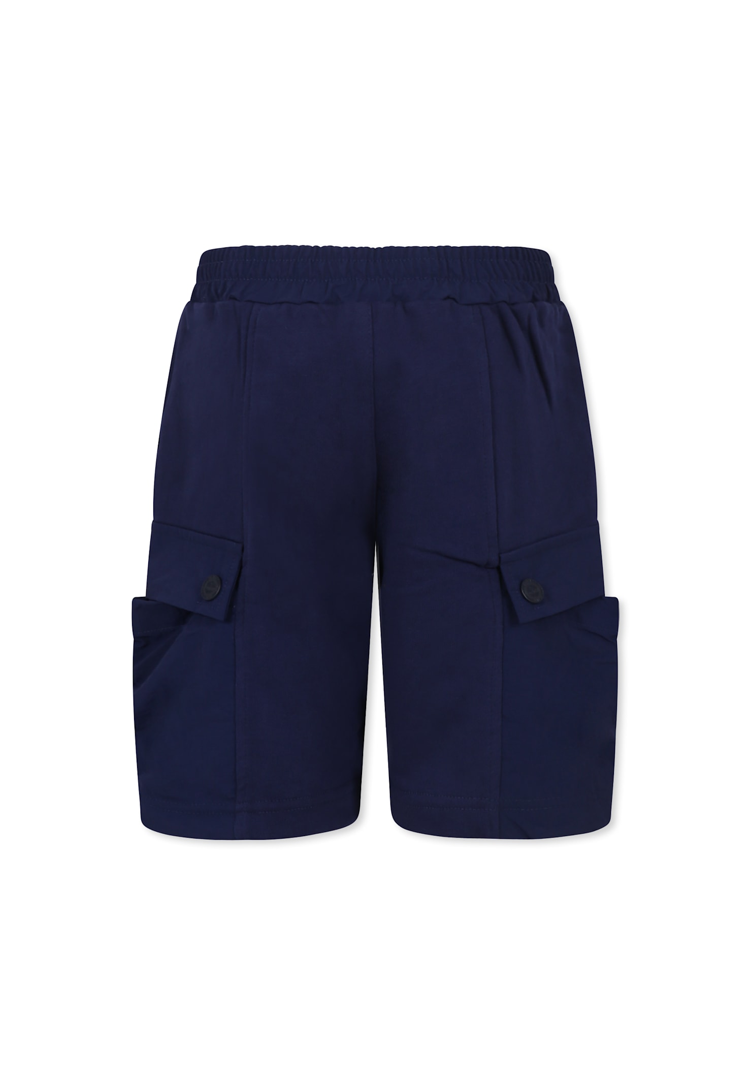 Timberland Blue Shorts For Boy With Logo In Blue