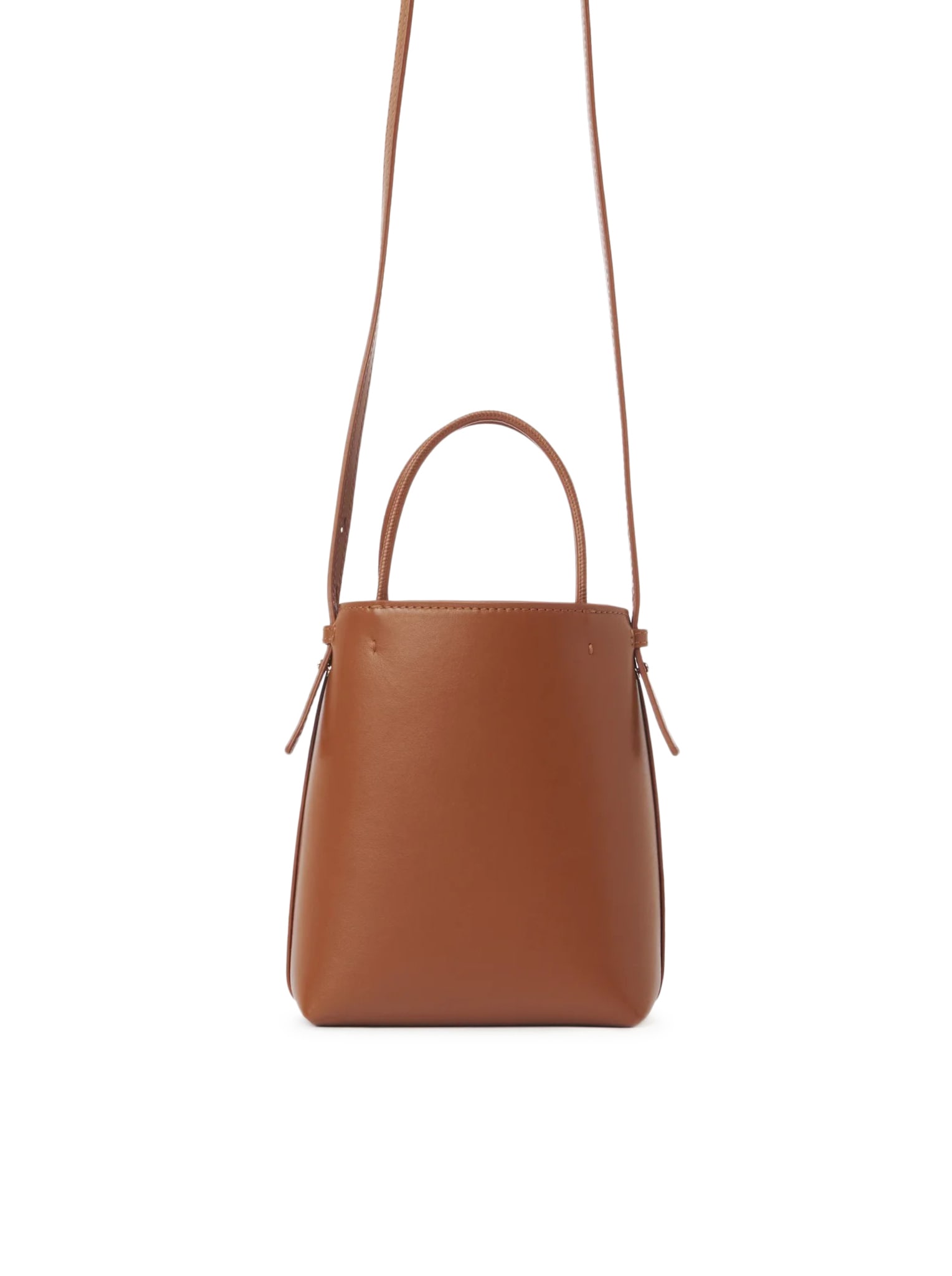 Shop Chloé Micro Sense Bucket Bag In Caramel