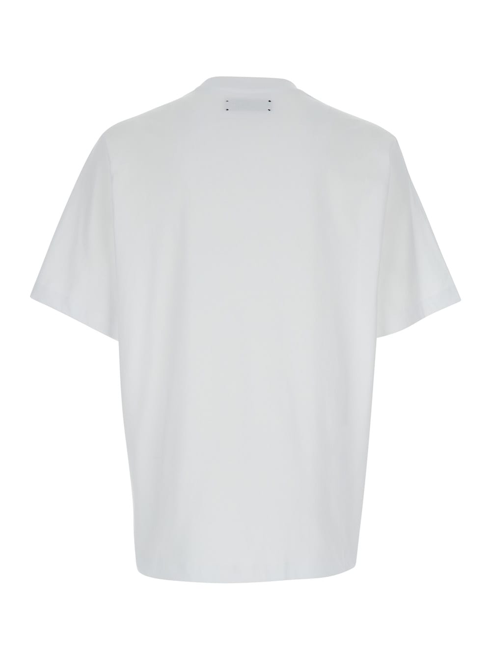 Shop Amiri White T-shirt With Logo Lettering Print In Cotton Man