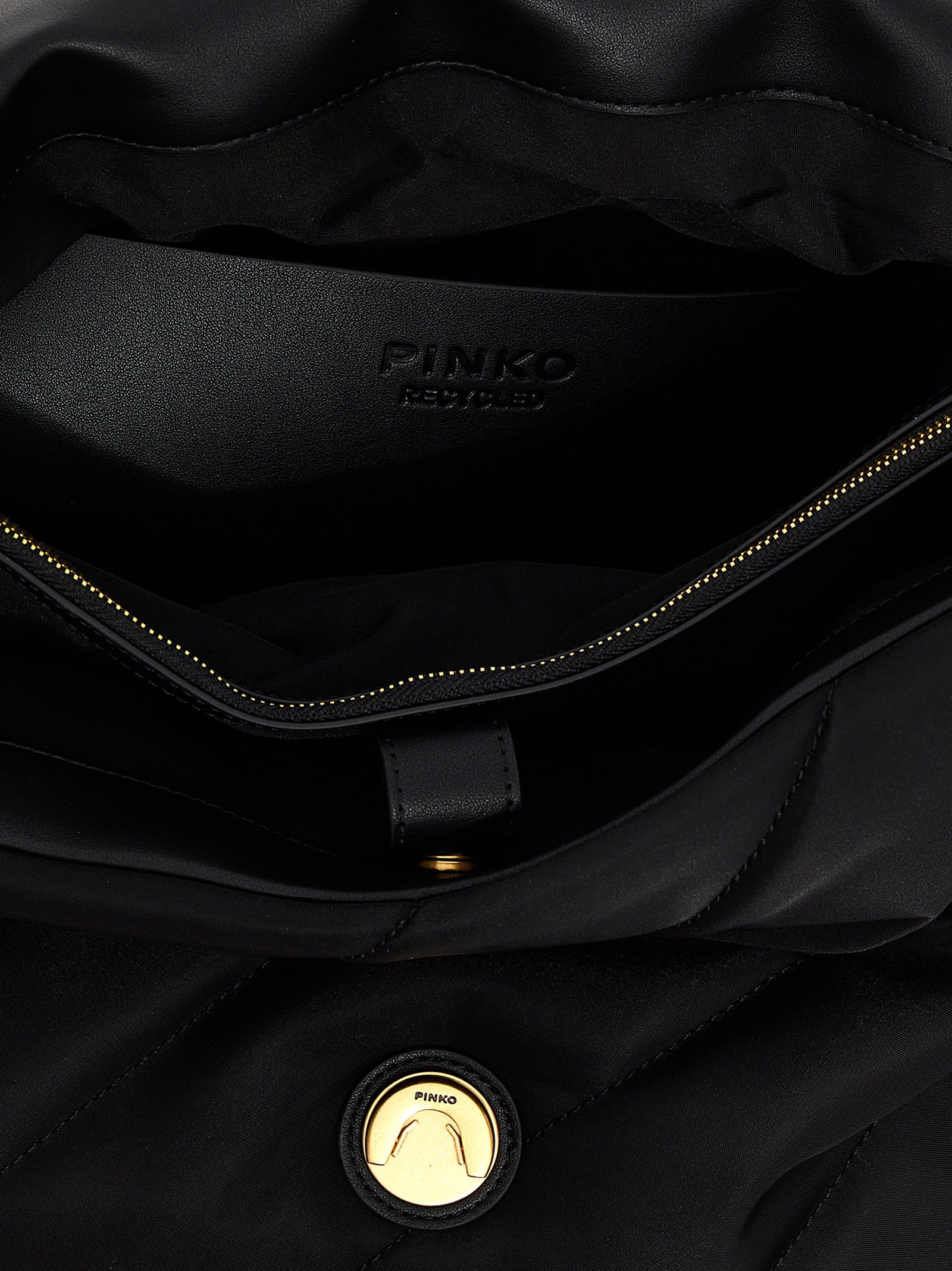 Shop Pinko Love Puff Extra Crossbody Bag In Black