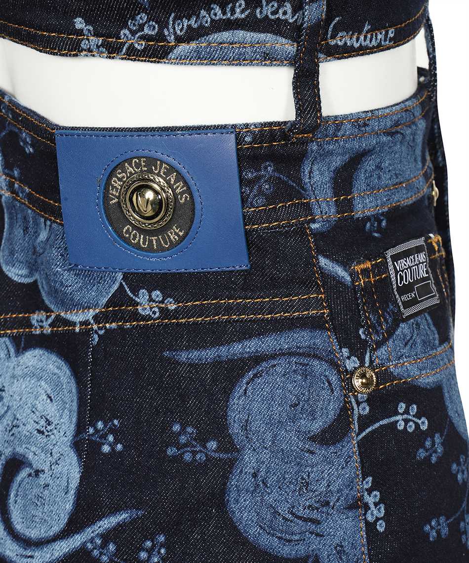 Versace Jeans Couture Denim Dress In Multi