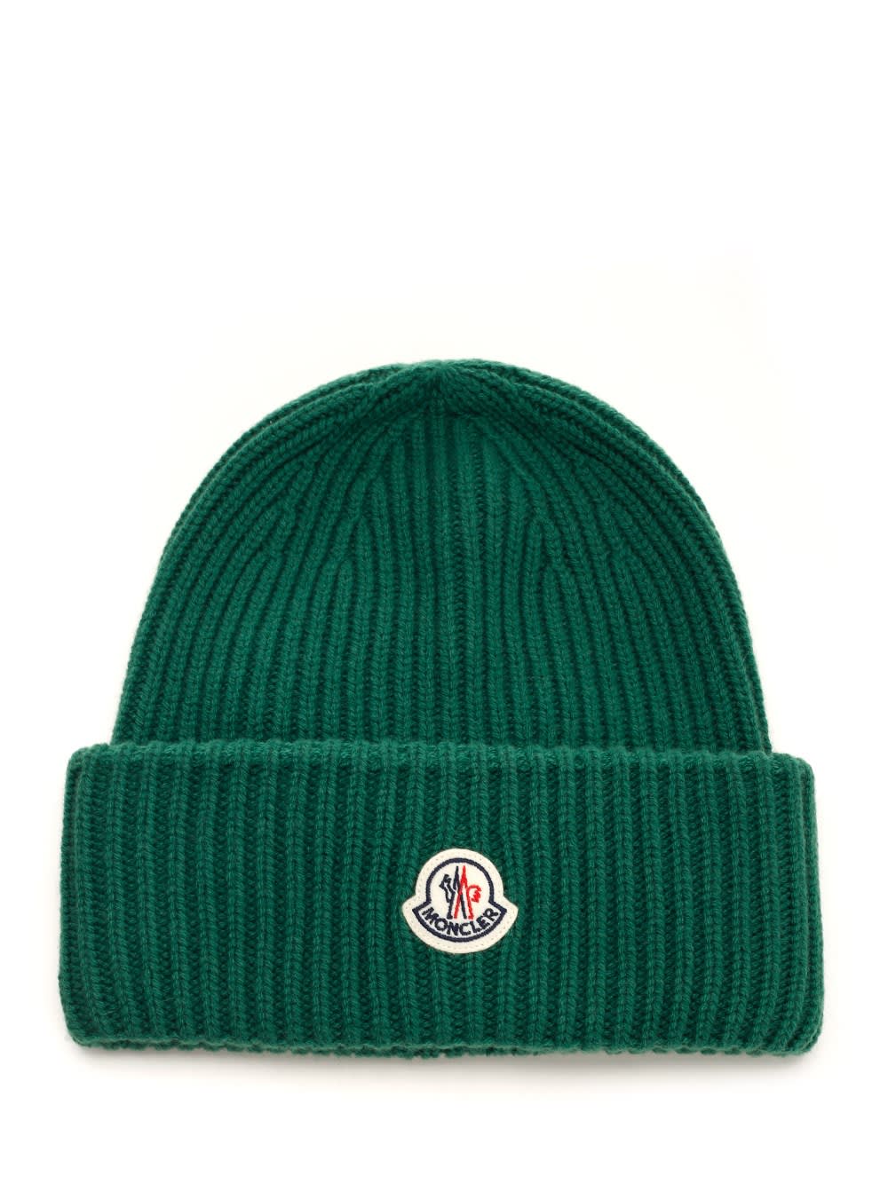 Shop Moncler Wool And Cashmere Beanie In Green