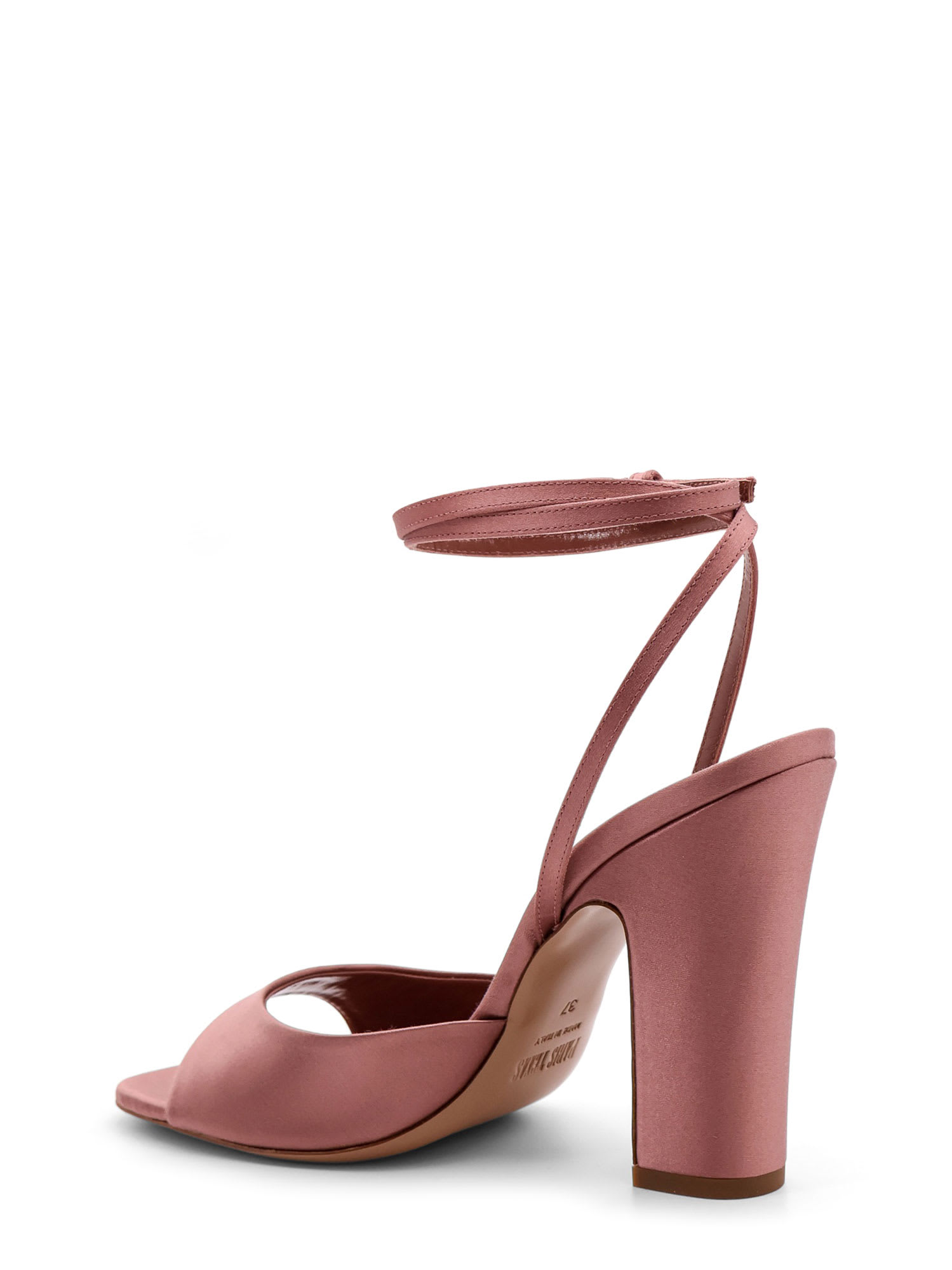 Paris Texas Lara Satin Sandals In Dark Phard