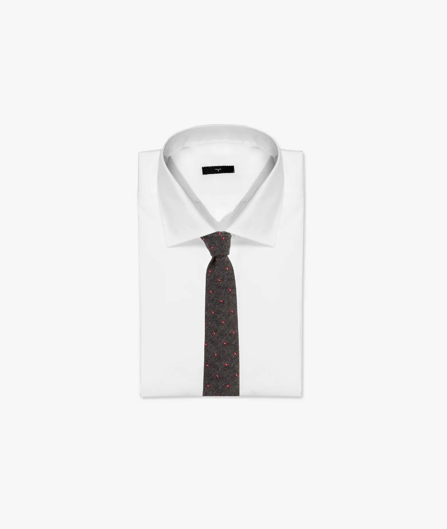 Larusmiani Jacquard Tie Tie In Grey
