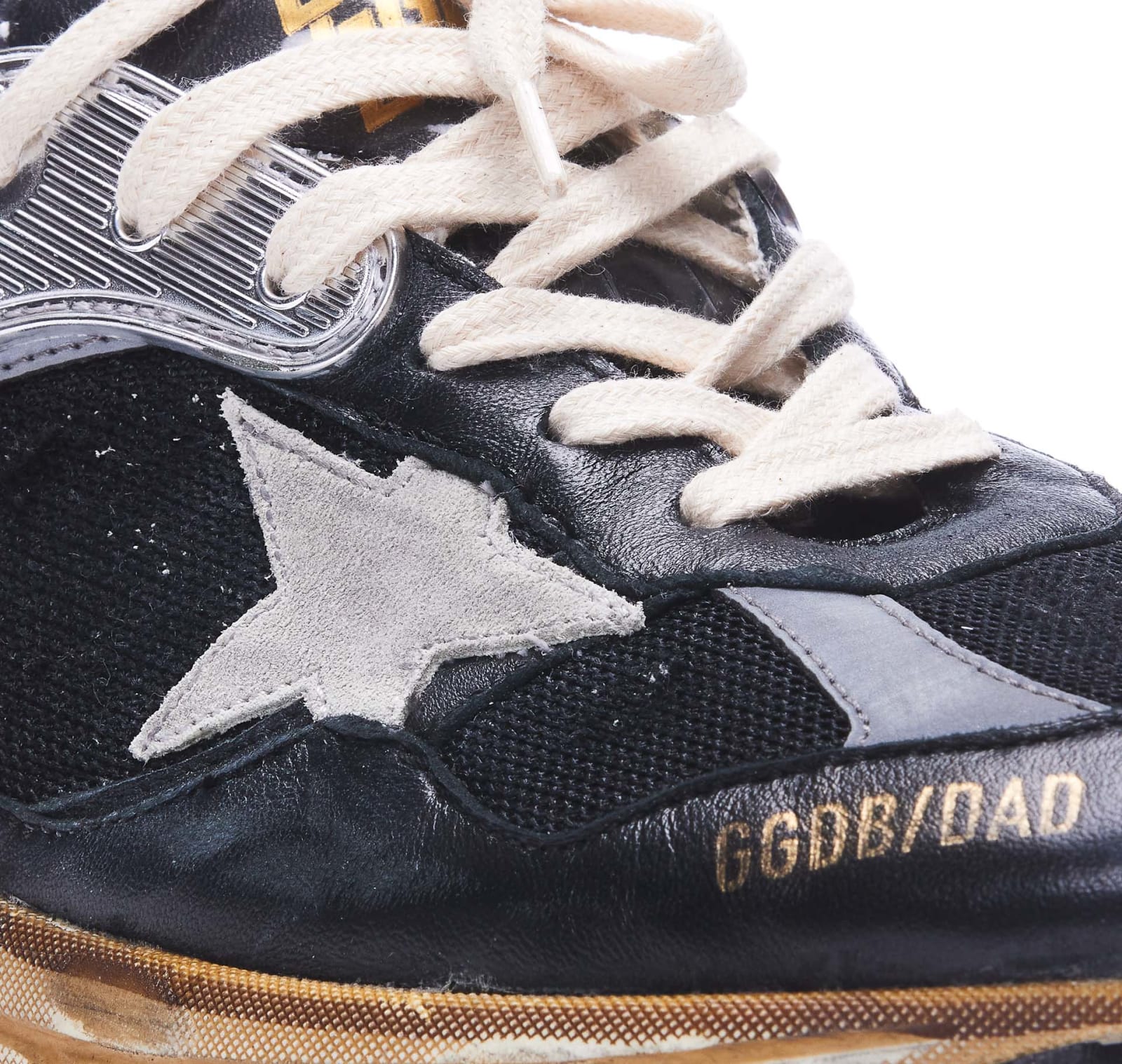 Shop Golden Goose Running Dad Sneakers In Black