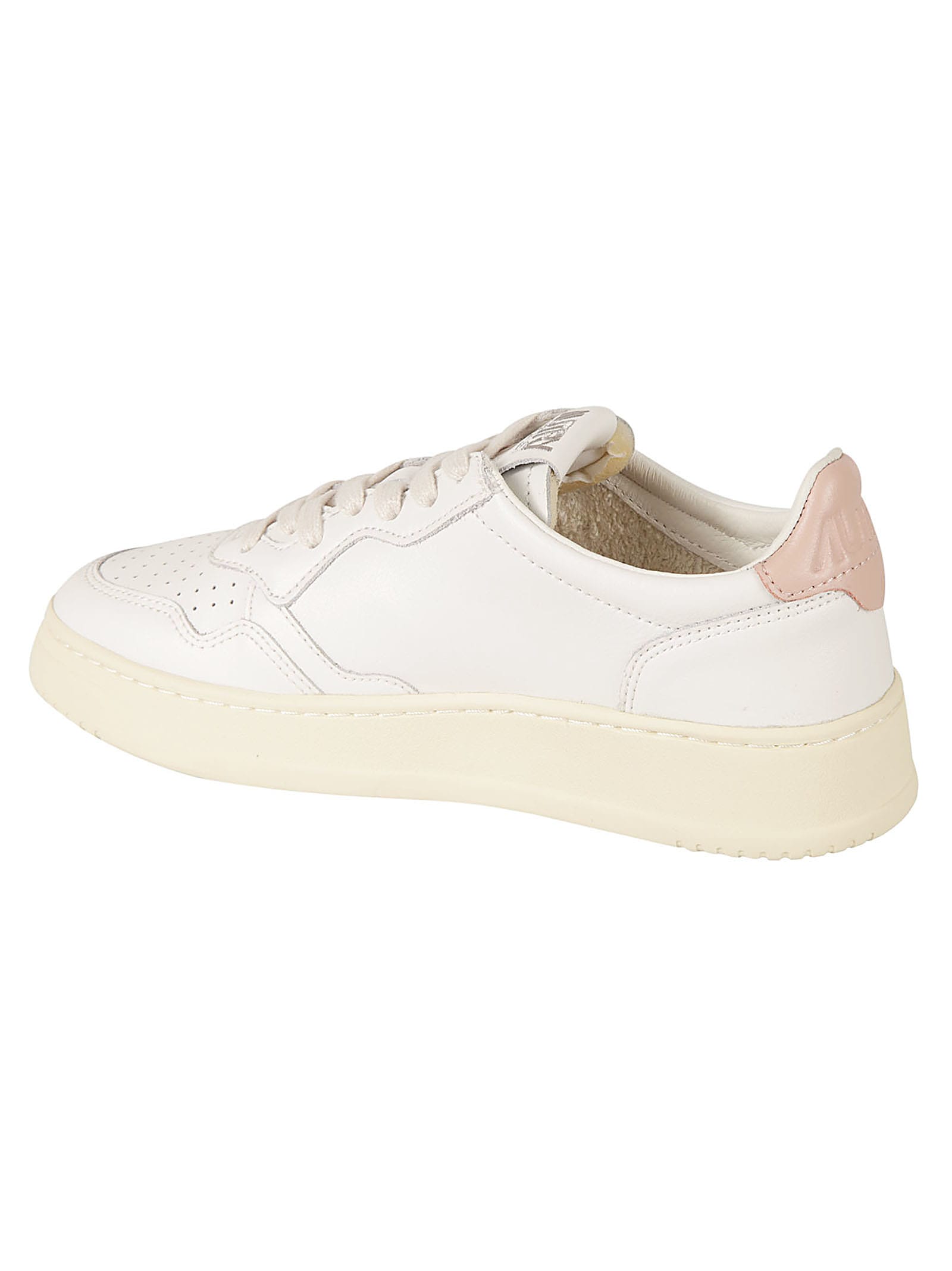 Shop Autry Medalist Low Sneakers In White/pink