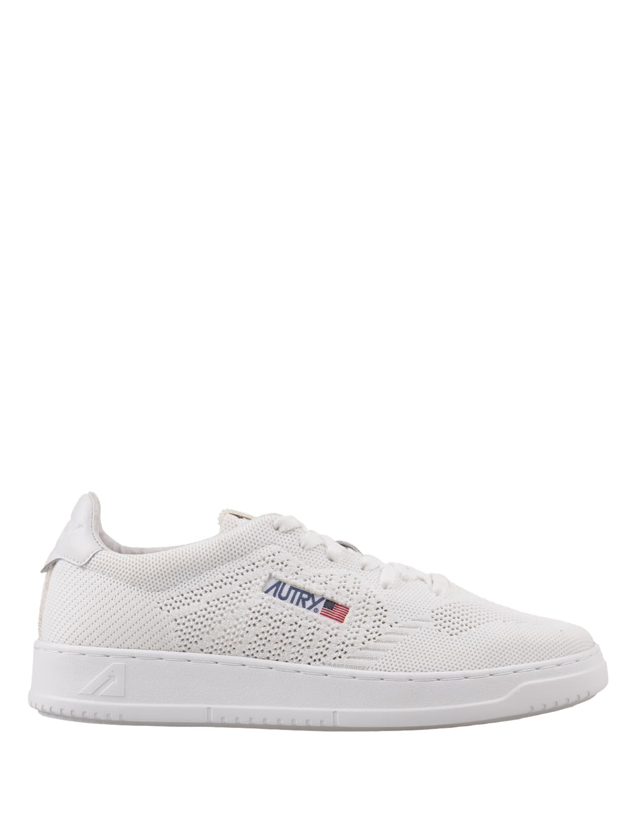 Shop Autry White Easeknit Low Sneakers