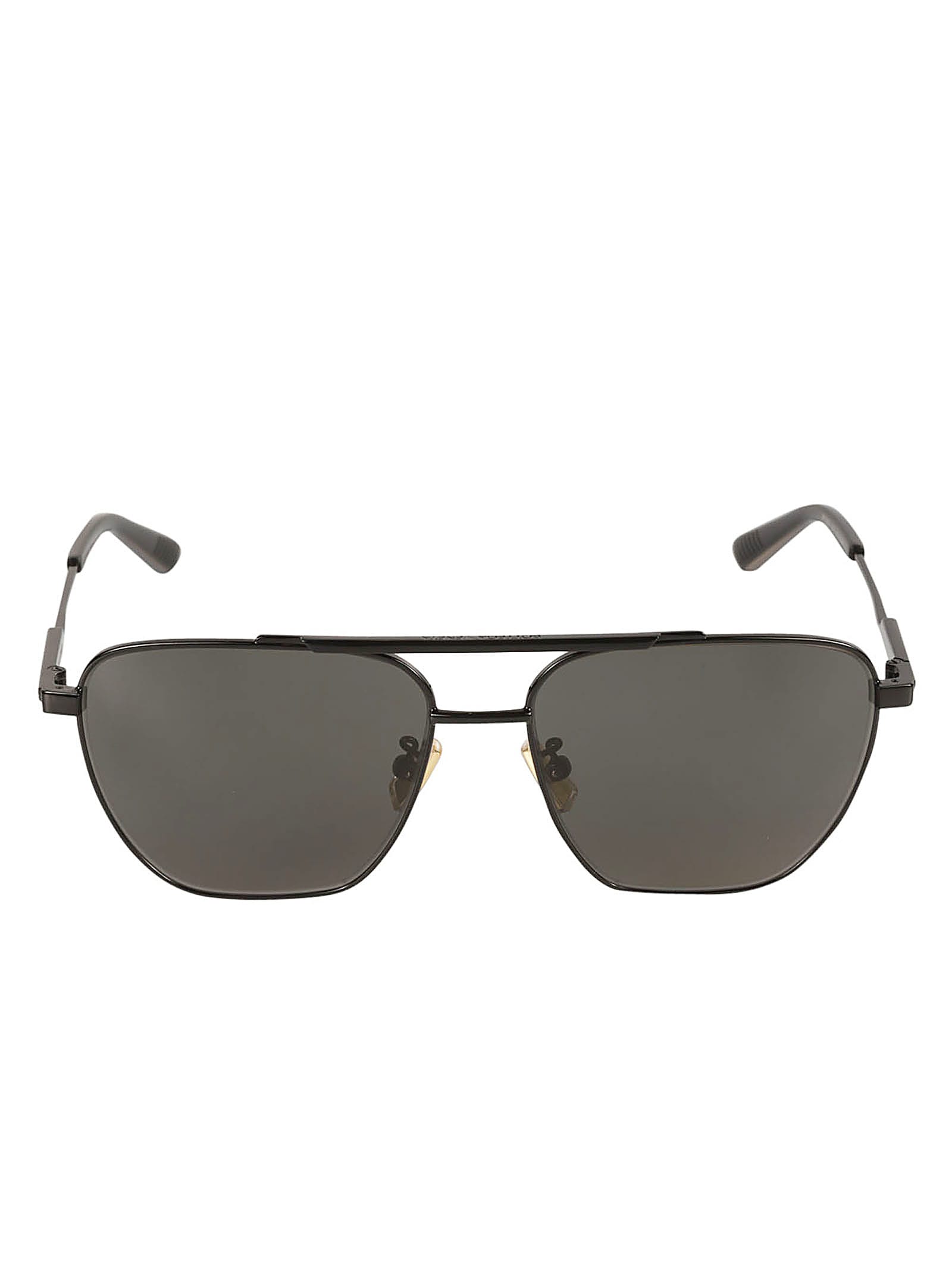 Bottega Veneta Aviator Style Sunglasses In Black/grey