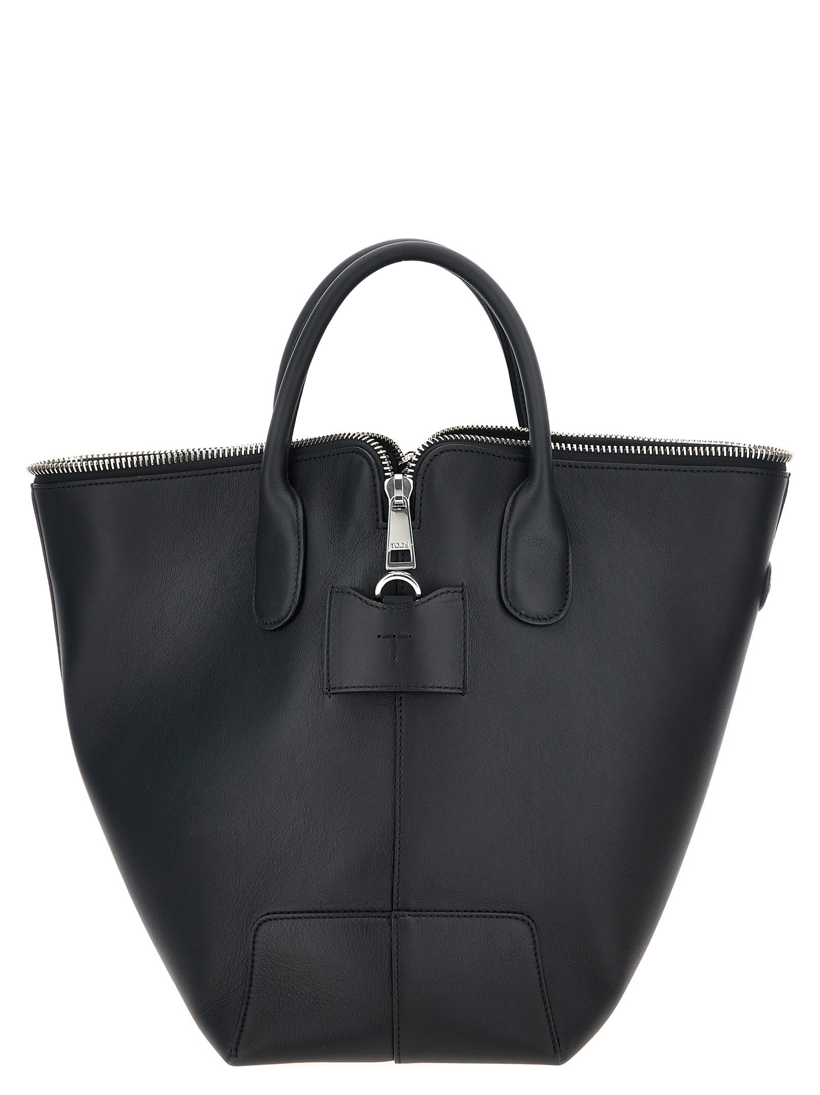 Shop Tod's Swing Medium Handbag In Black