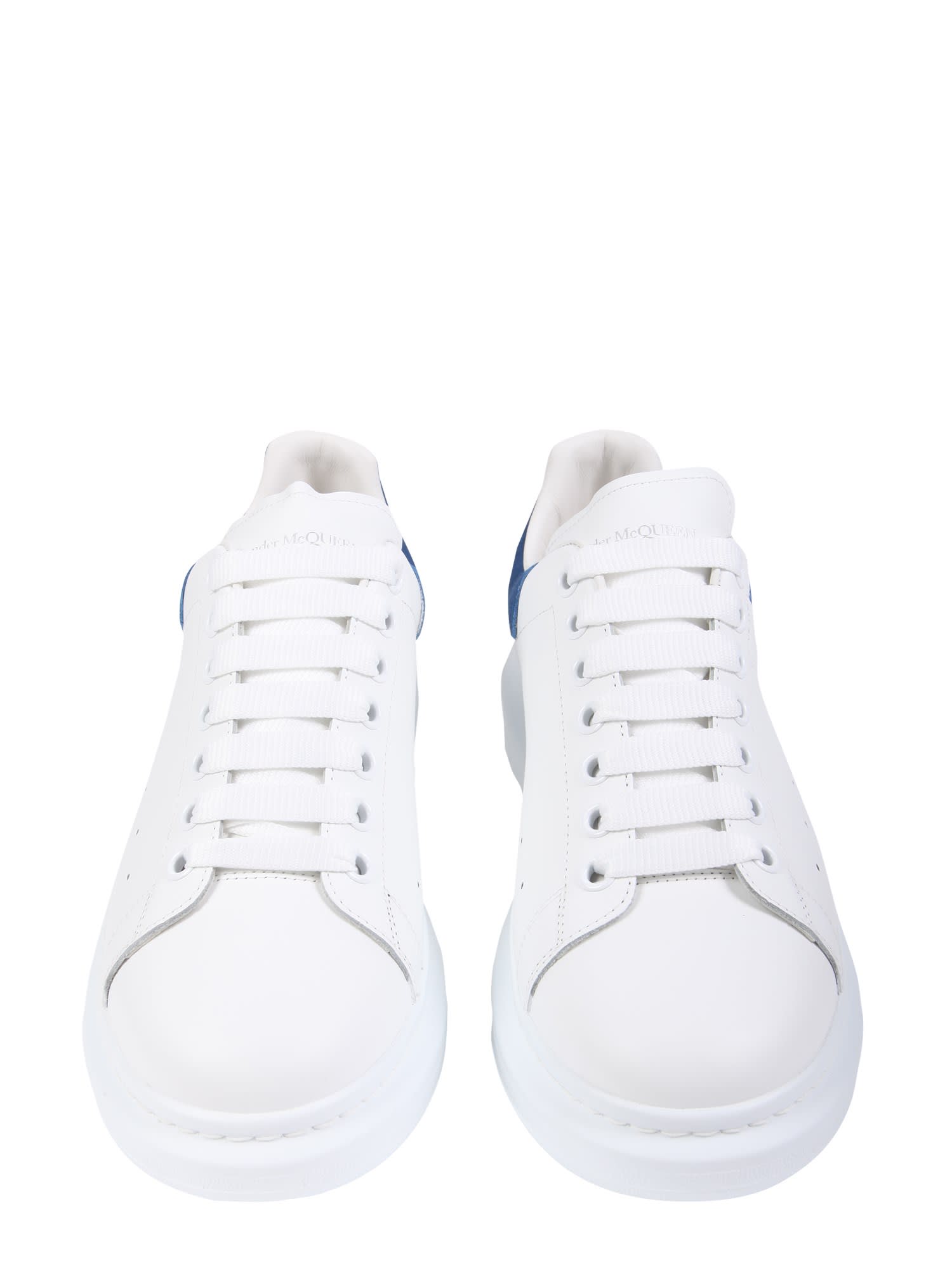 Shop Alexander Mcqueen Oversize Sneakers In White/blue