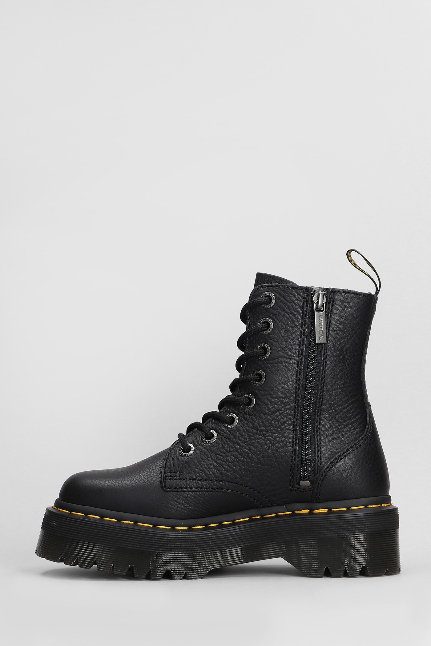 Shop Dr. Martens' Jadon Iii Combat Boots In Black Leather