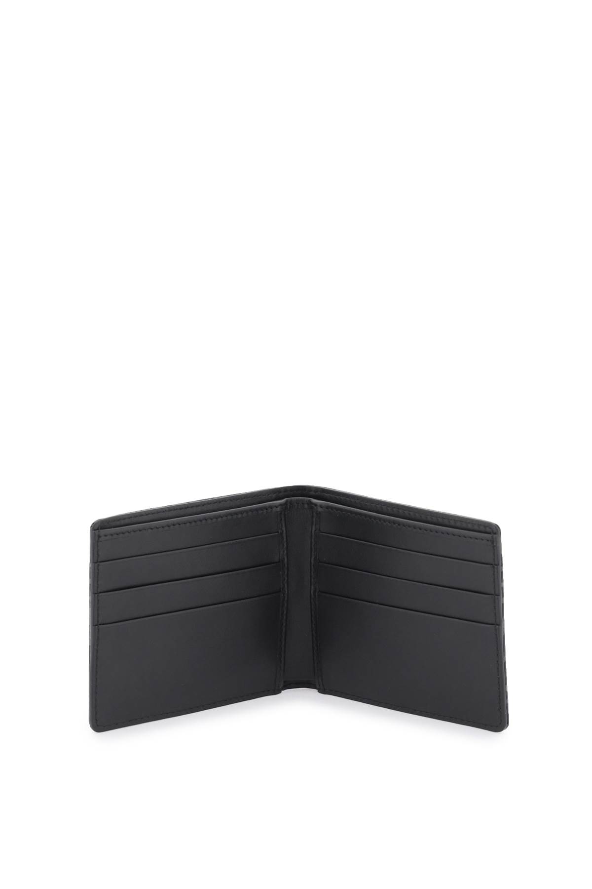 Dolce & Gabbana Logo Monogram Bifold Wallet In Black