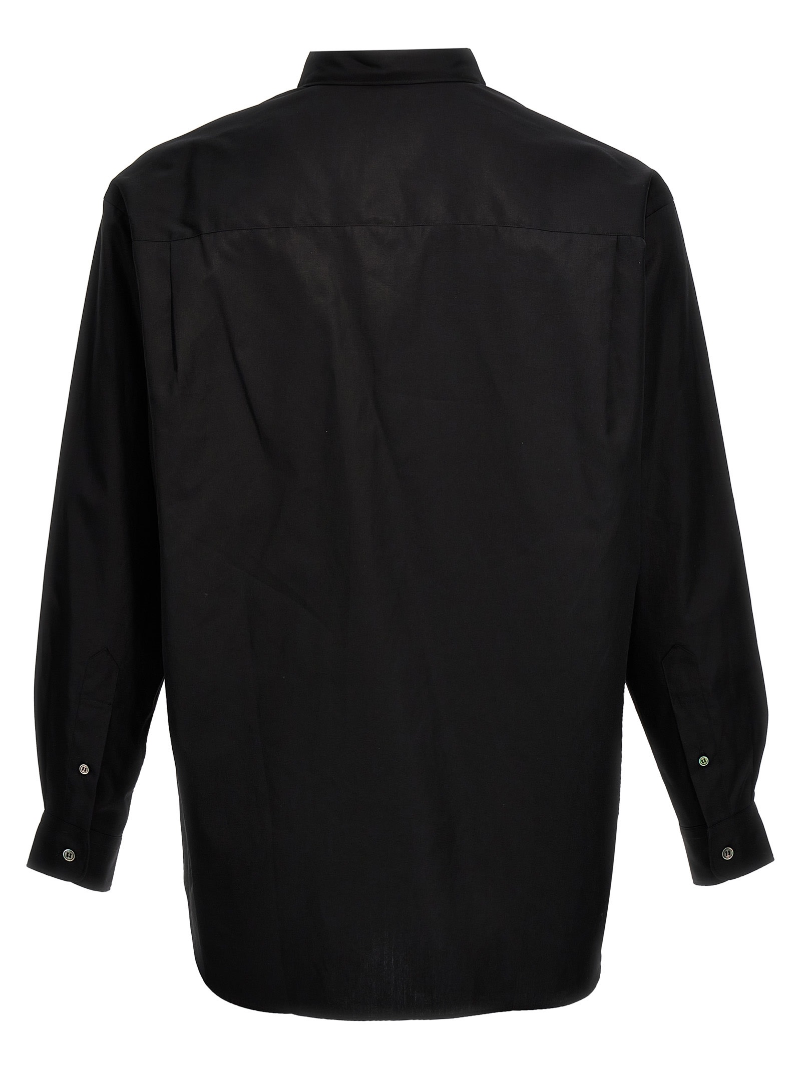 Shop Comme Des Garçons Homme Deux Logo Embroidery Shirt In Black