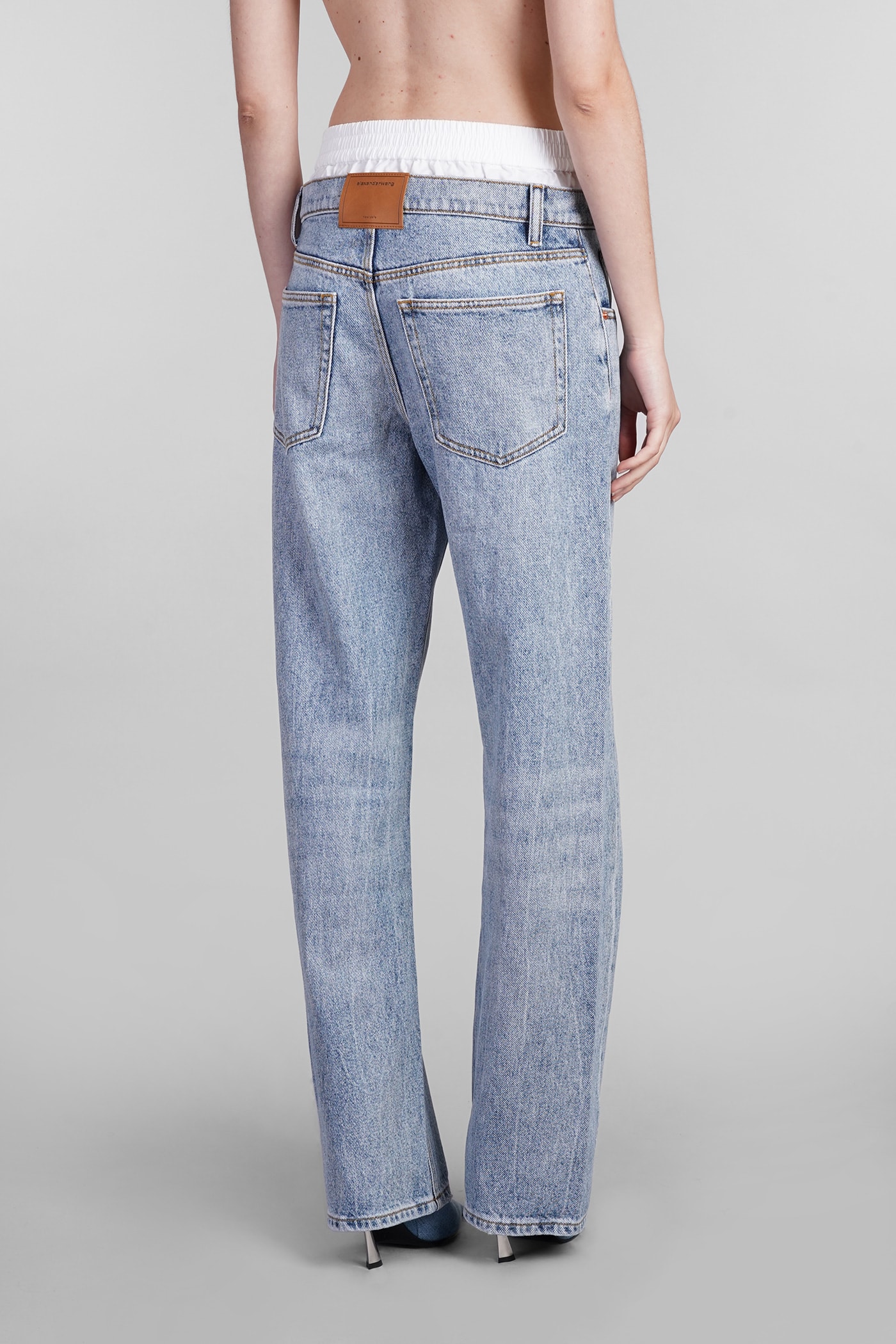 Shop Alexander Wang Jeans In Blue Cotton