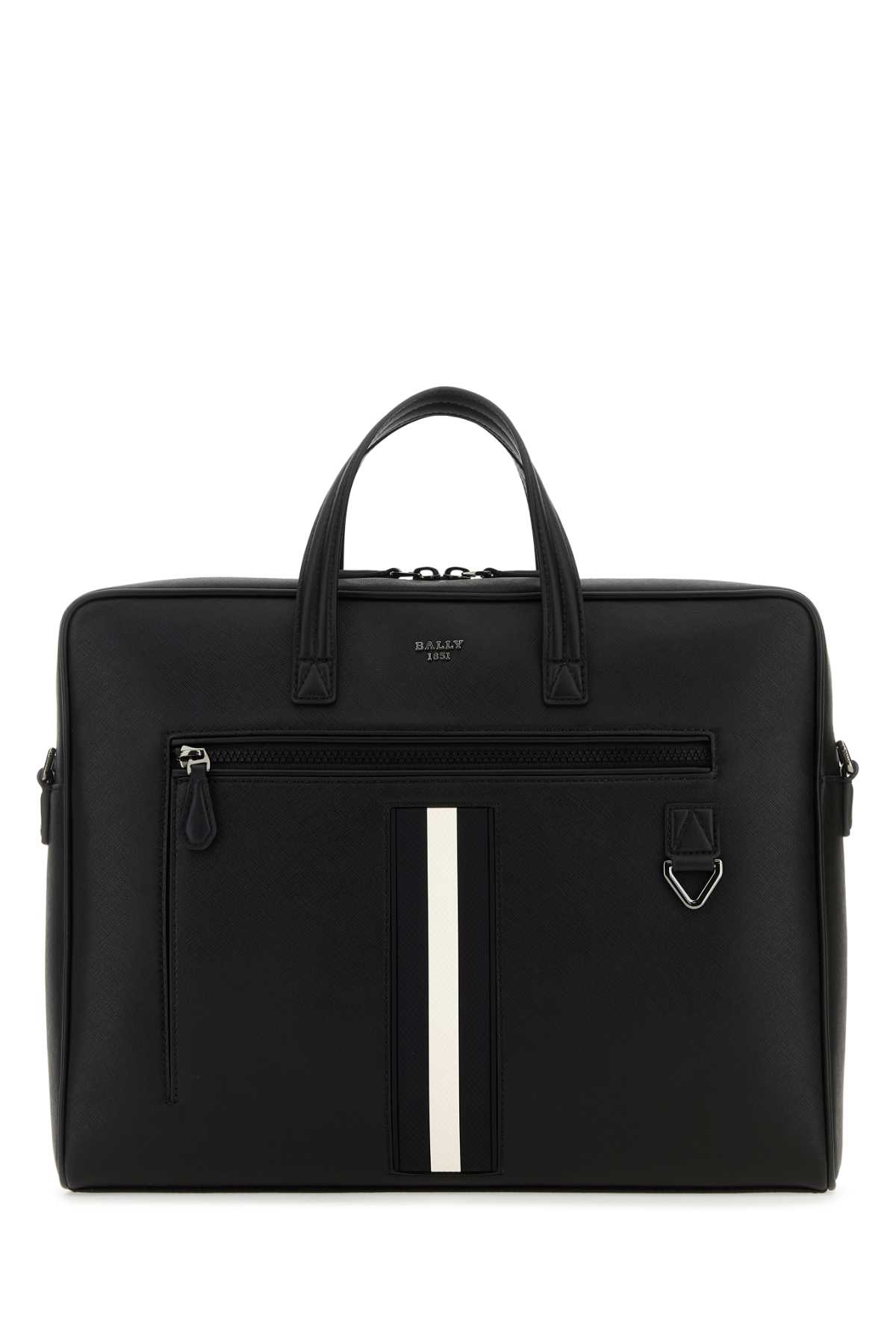 Black Leather Mike Briefcase